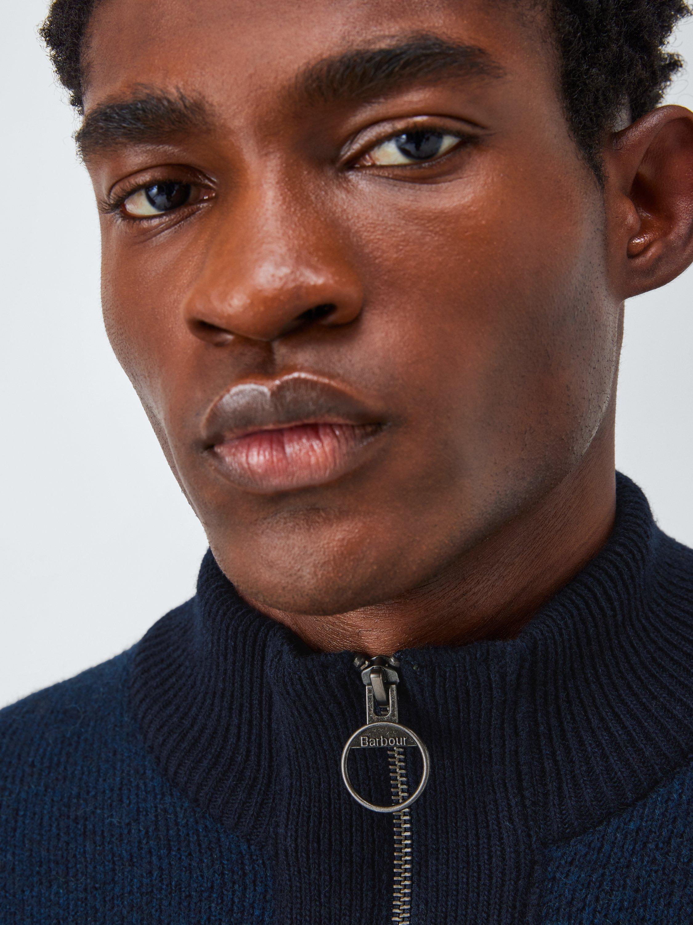 Product image 6 of 6, which shows Barbour Tomorrow's Archive Milburn Zip-Up Jumper, Navy, M