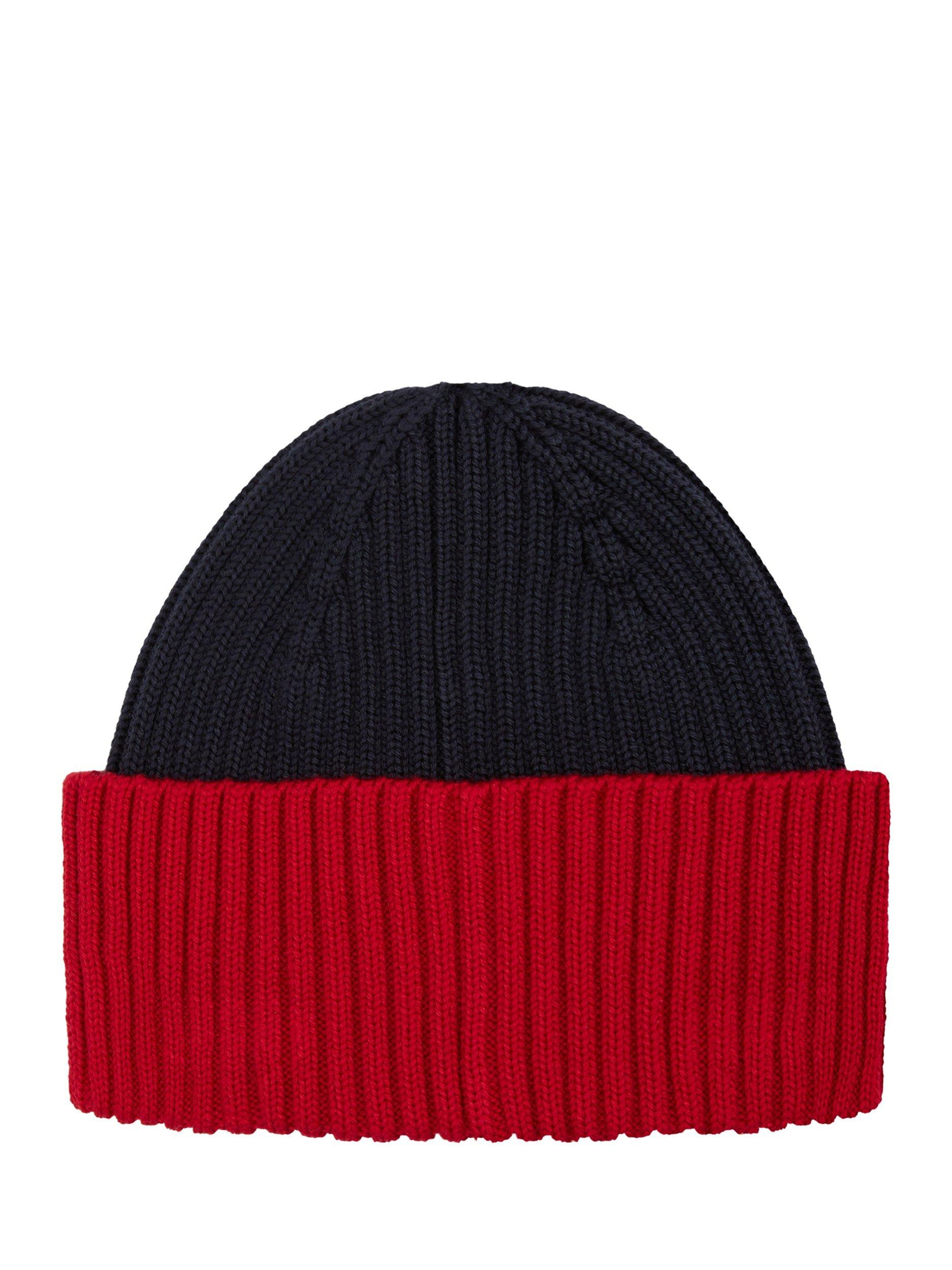 Product image 2 of 4, which shows Tommy Hilfiger Kids' Cotton Beanie Hat, Space Blue Clrblk, S-M