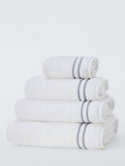 John Lewis Cotton Silk Towels, Silver