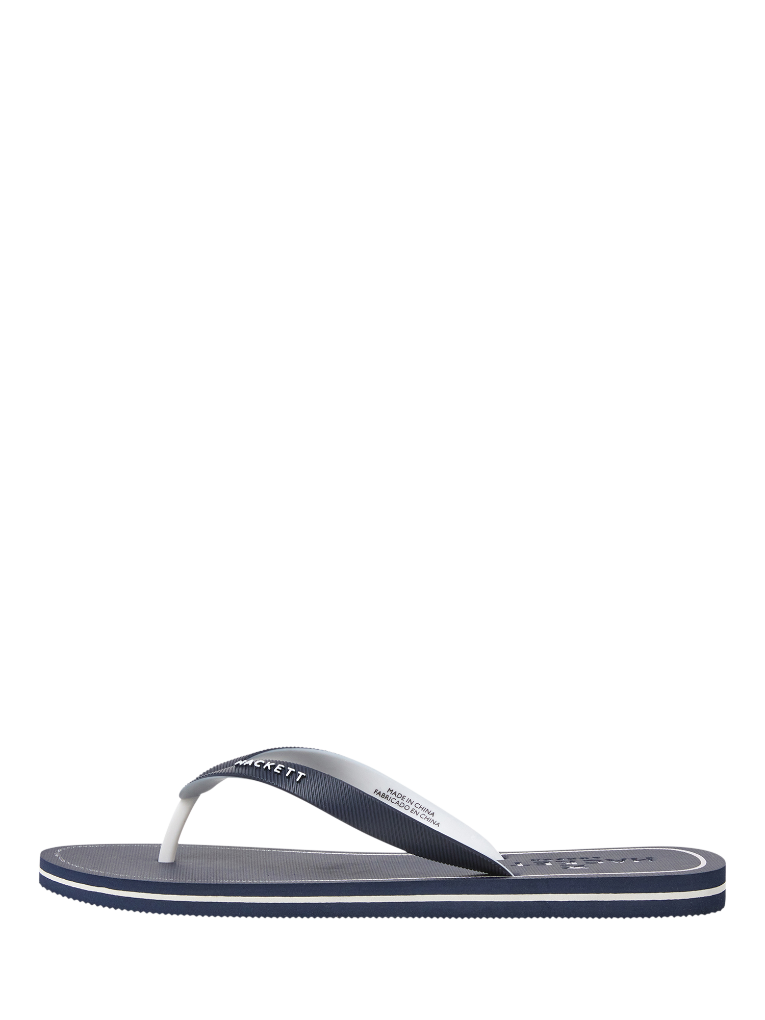 Product image 1 of 6, which shows Hackett London Logo Flip Flops, Navy, 11