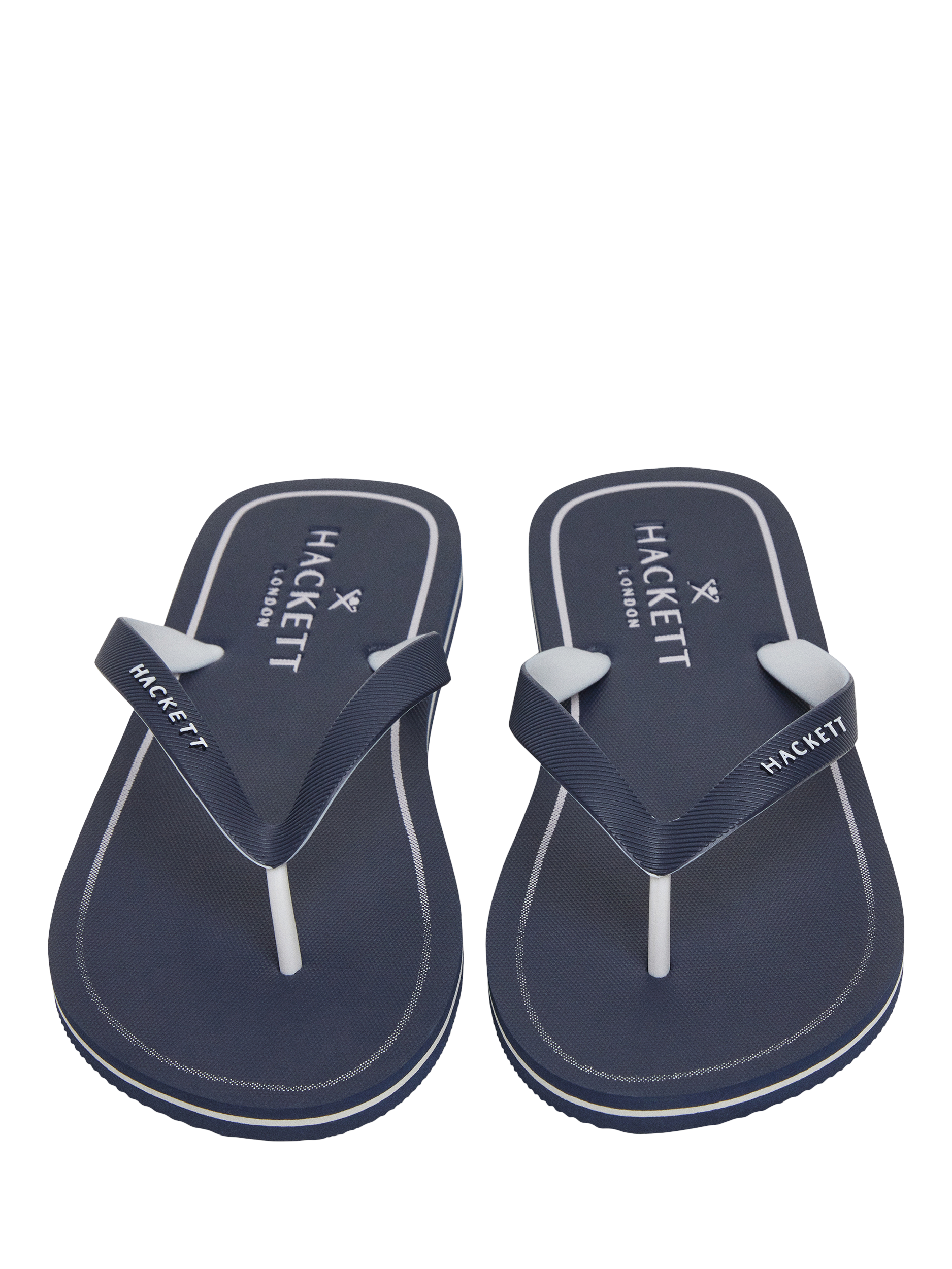Product image 4 of 6, which shows Hackett London Logo Flip Flops, Navy, 11