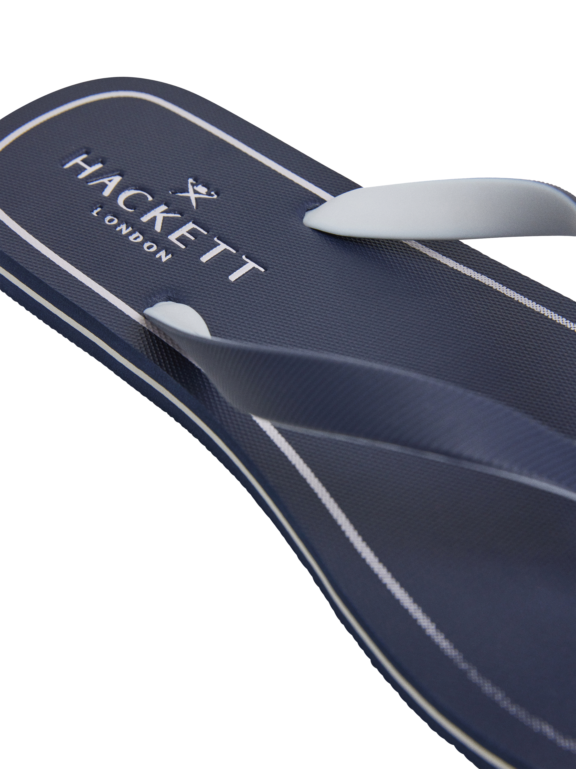 Product image 5 of 6, which shows Hackett London Logo Flip Flops, Navy, 11