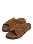 Hackett London Mikonos Highcross Suede Sandals, Brown, Brown