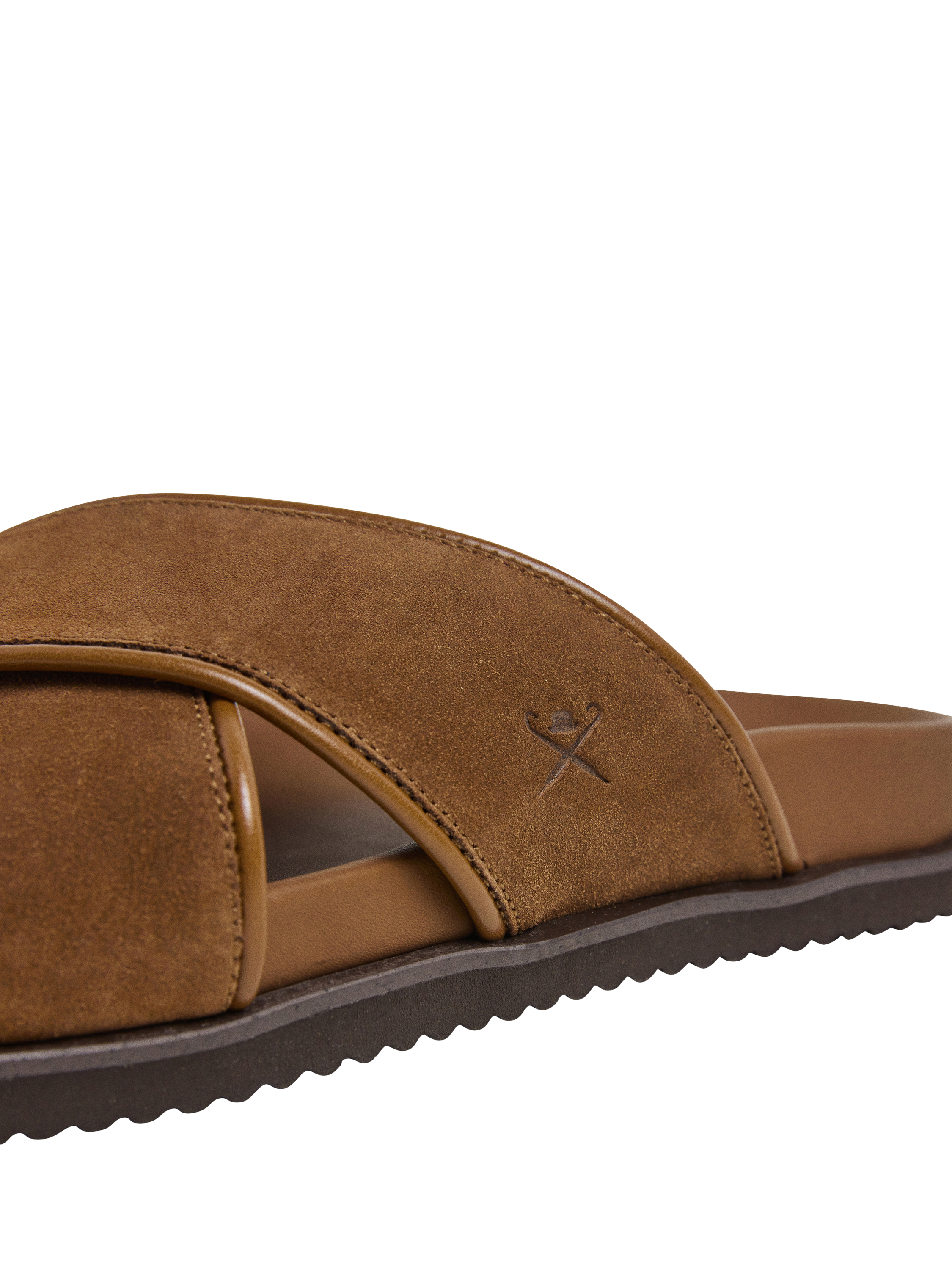 Product image 5 of 6, which shows Hackett London Mikonos Highcross Suede Sandals, Brown, 6