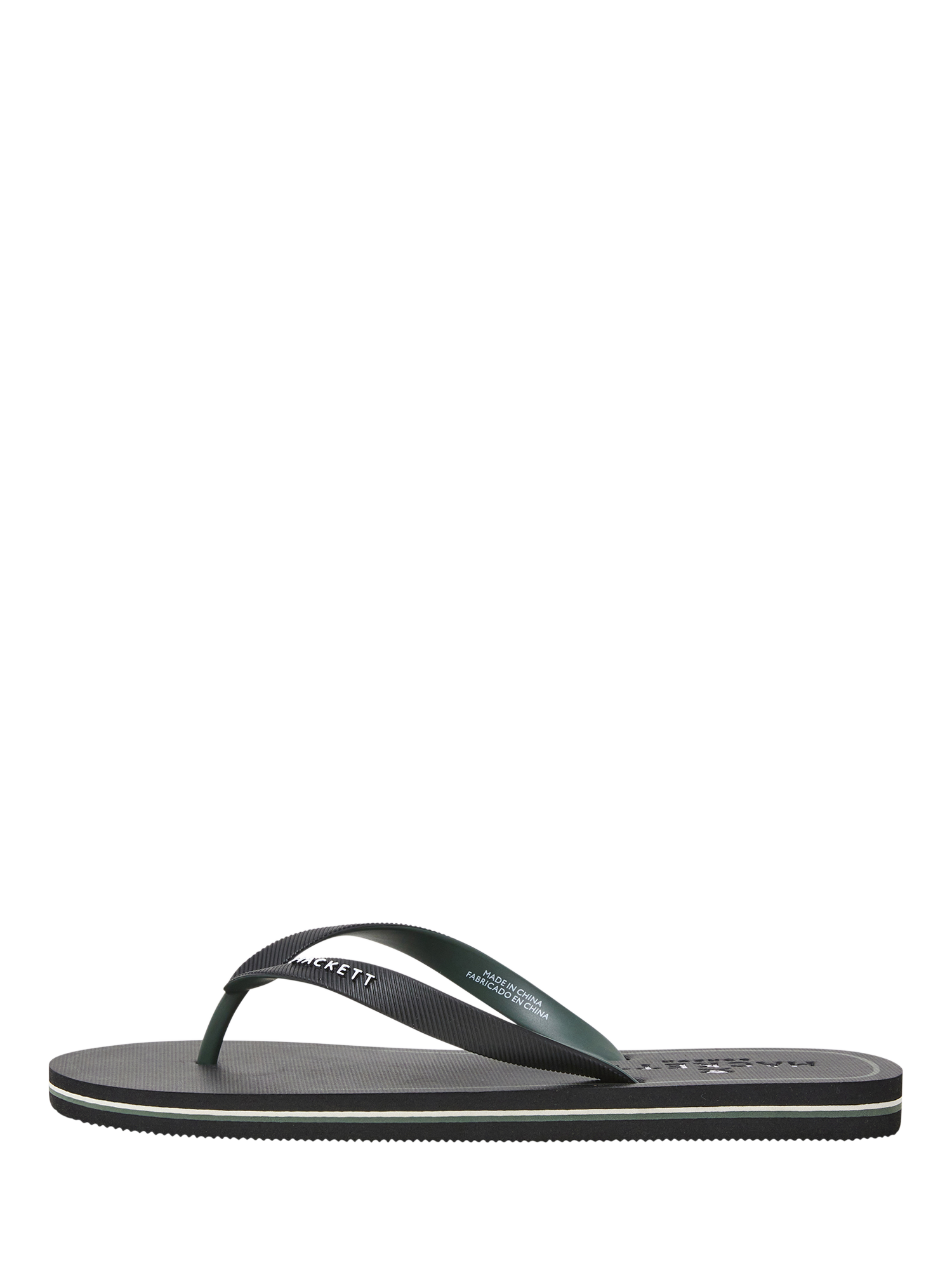 Product image 1 of 5, which shows Hackett London Logo Flip Flops, Black, 11