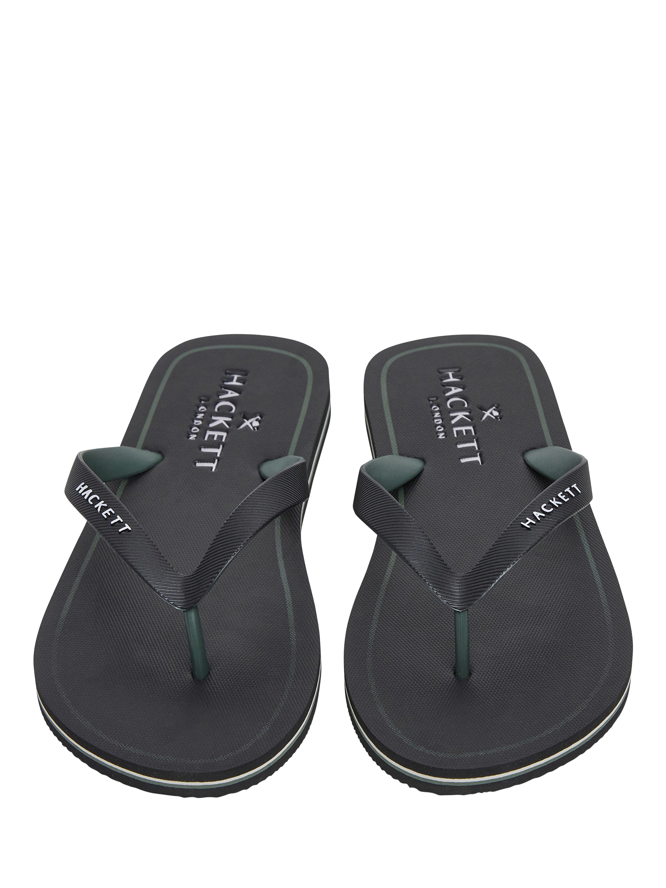 Product image 3 of 5, which shows Hackett London Logo Flip Flops, Black, 11