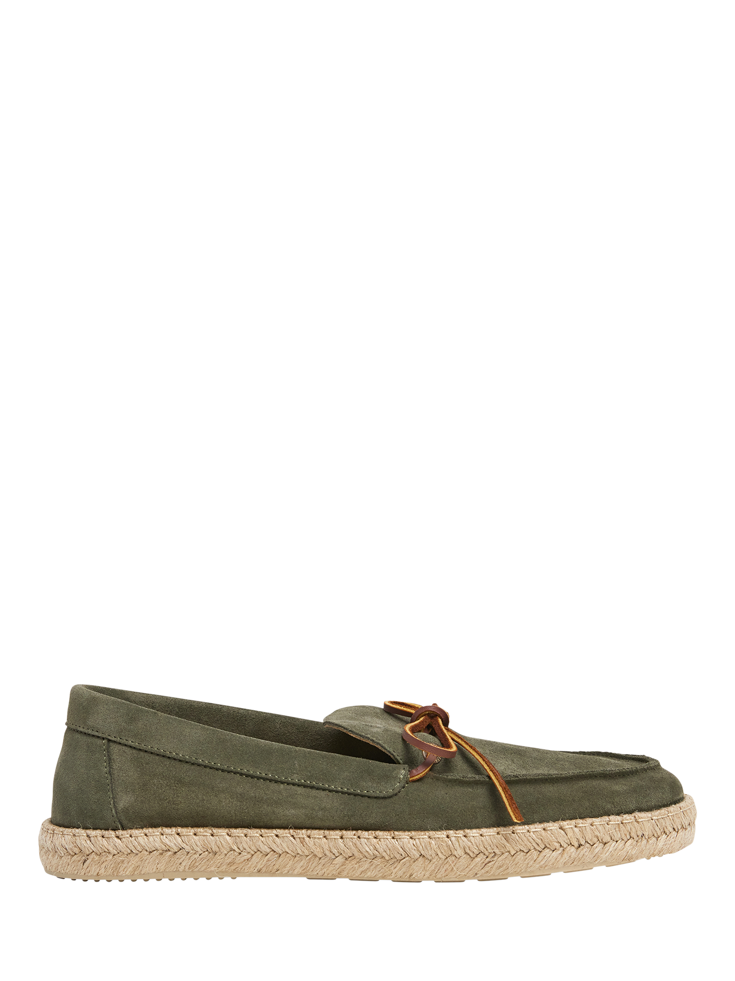 Product image 1 of 6, which shows Hackett London Suede Lace Up Espadrille Shoes, Safari Green, 11