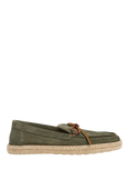 Hackett London Suede Lace Up Espadrille Shoes, Safari Green