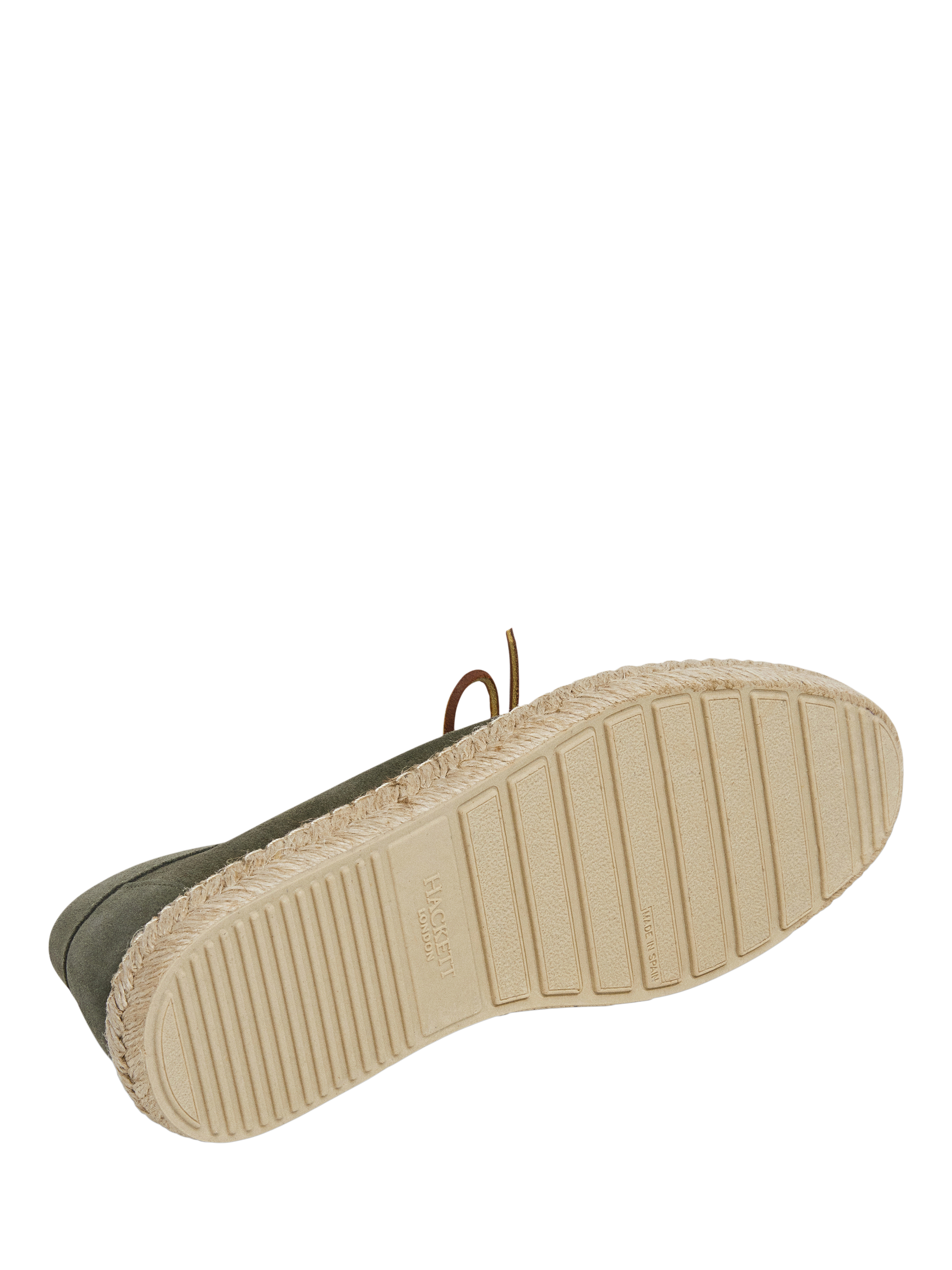 Product image 6 of 6, which shows Hackett London Suede Lace Up Espadrille Shoes, Safari Green, 11