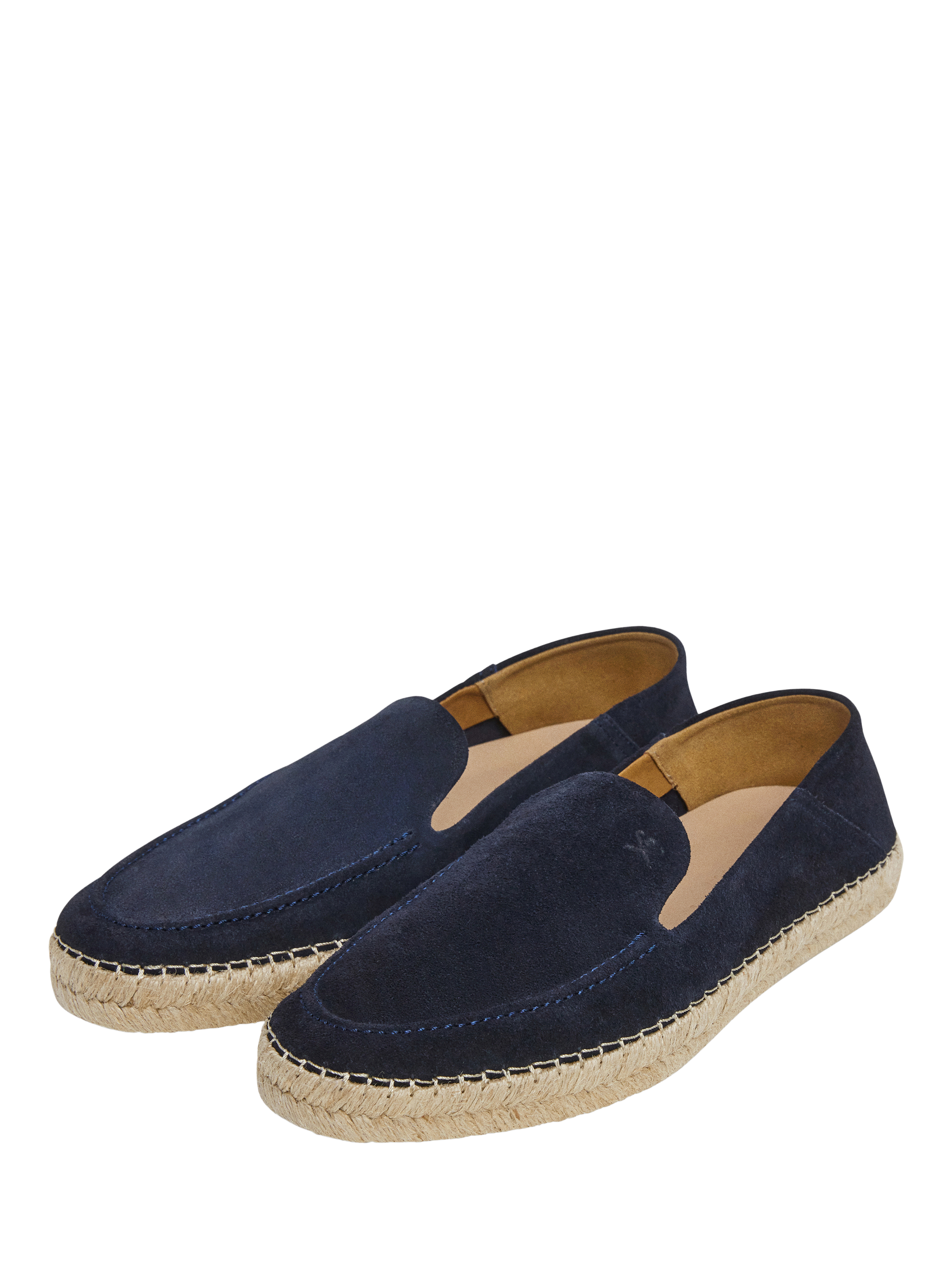 Product image 2 of 6, which shows Hackett London Suede Slip On Espadrille Shoes, Navy, 11