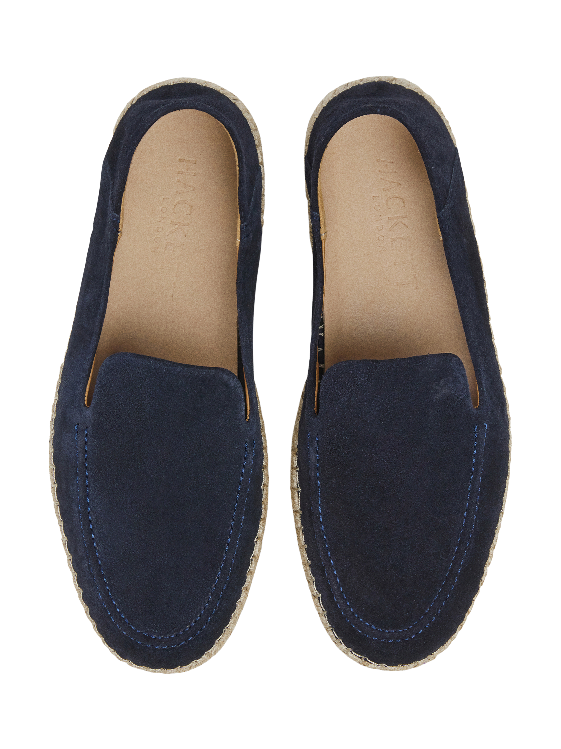 Product image 3 of 6, which shows Hackett London Suede Slip On Espadrille Shoes, Navy, 11