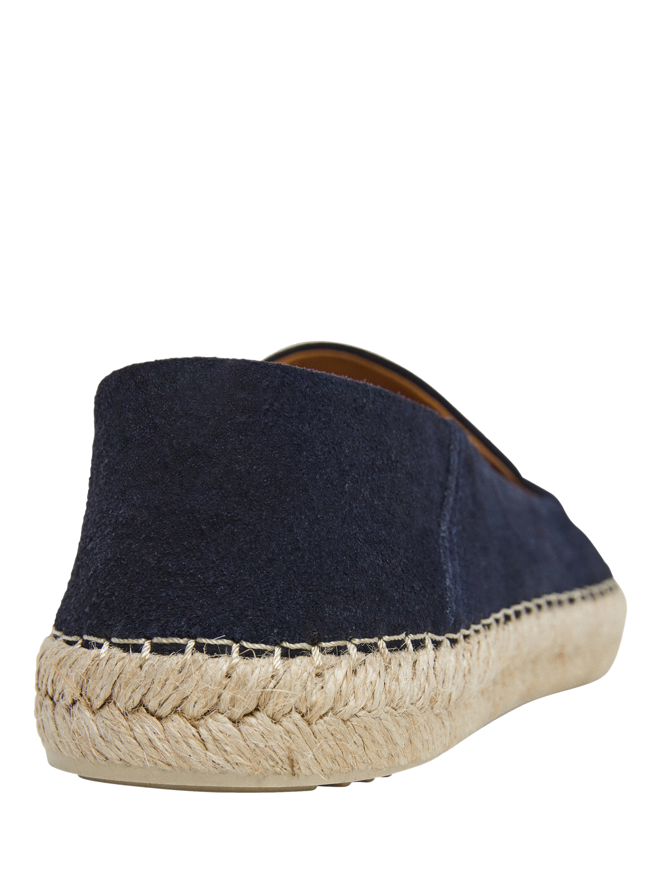 Product image 4 of 6, which shows Hackett London Suede Slip On Espadrille Shoes, Navy, 11