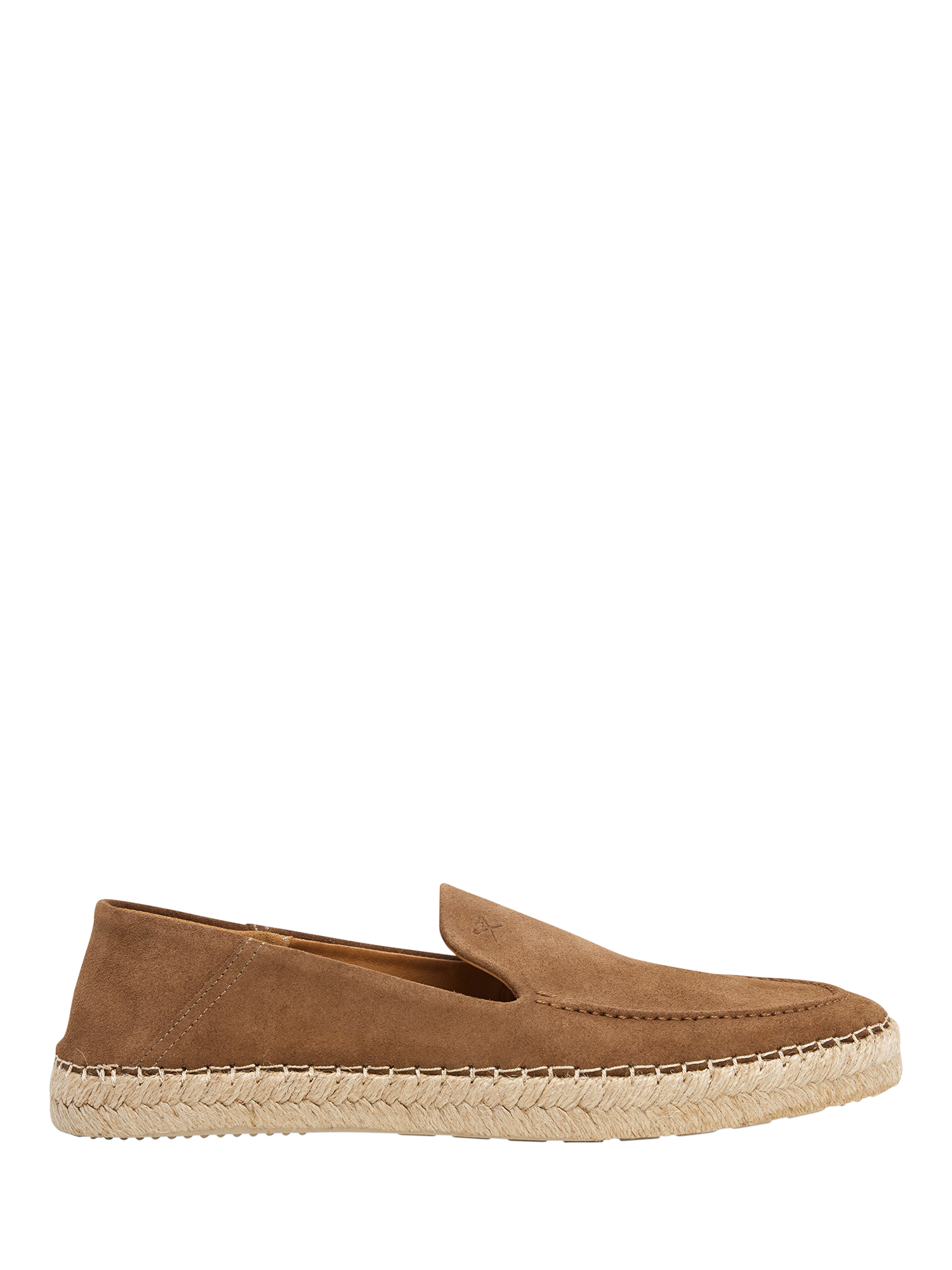 Product image 1 of 6, which shows Hackett London Suede Slip On Espadrille Shoes, Cognac Brown, 6