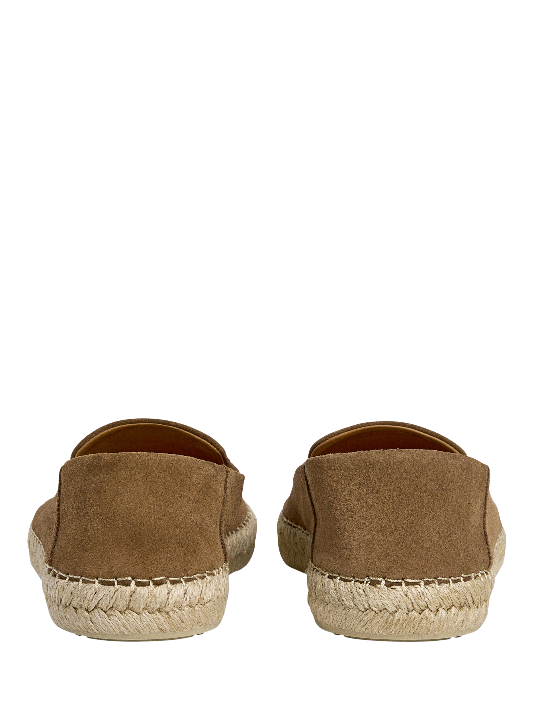 Product image 3 of 6, which shows Hackett London Suede Slip On Espadrille Shoes, Cognac Brown, 6