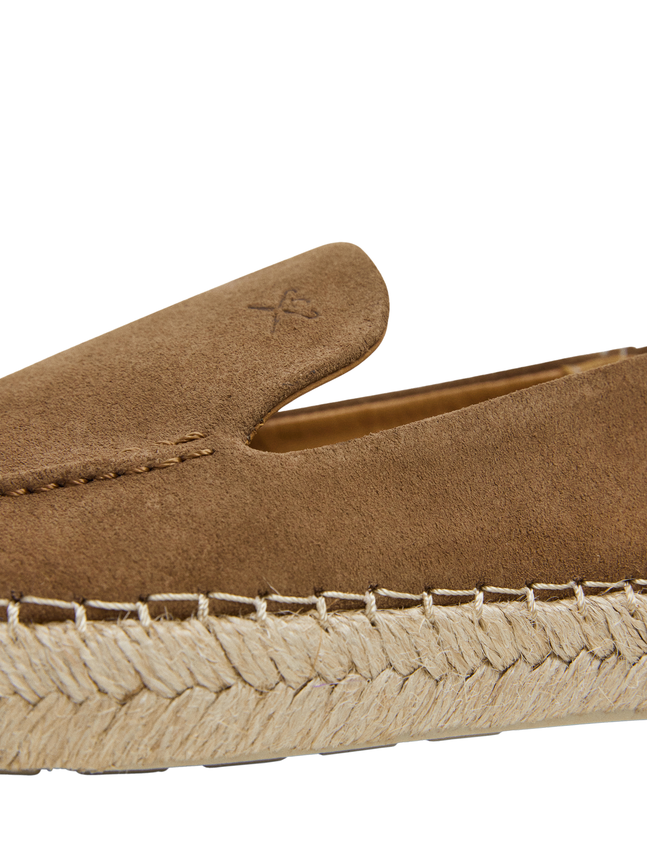 Product image 5 of 6, which shows Hackett London Suede Slip On Espadrille Shoes, Cognac Brown, 6