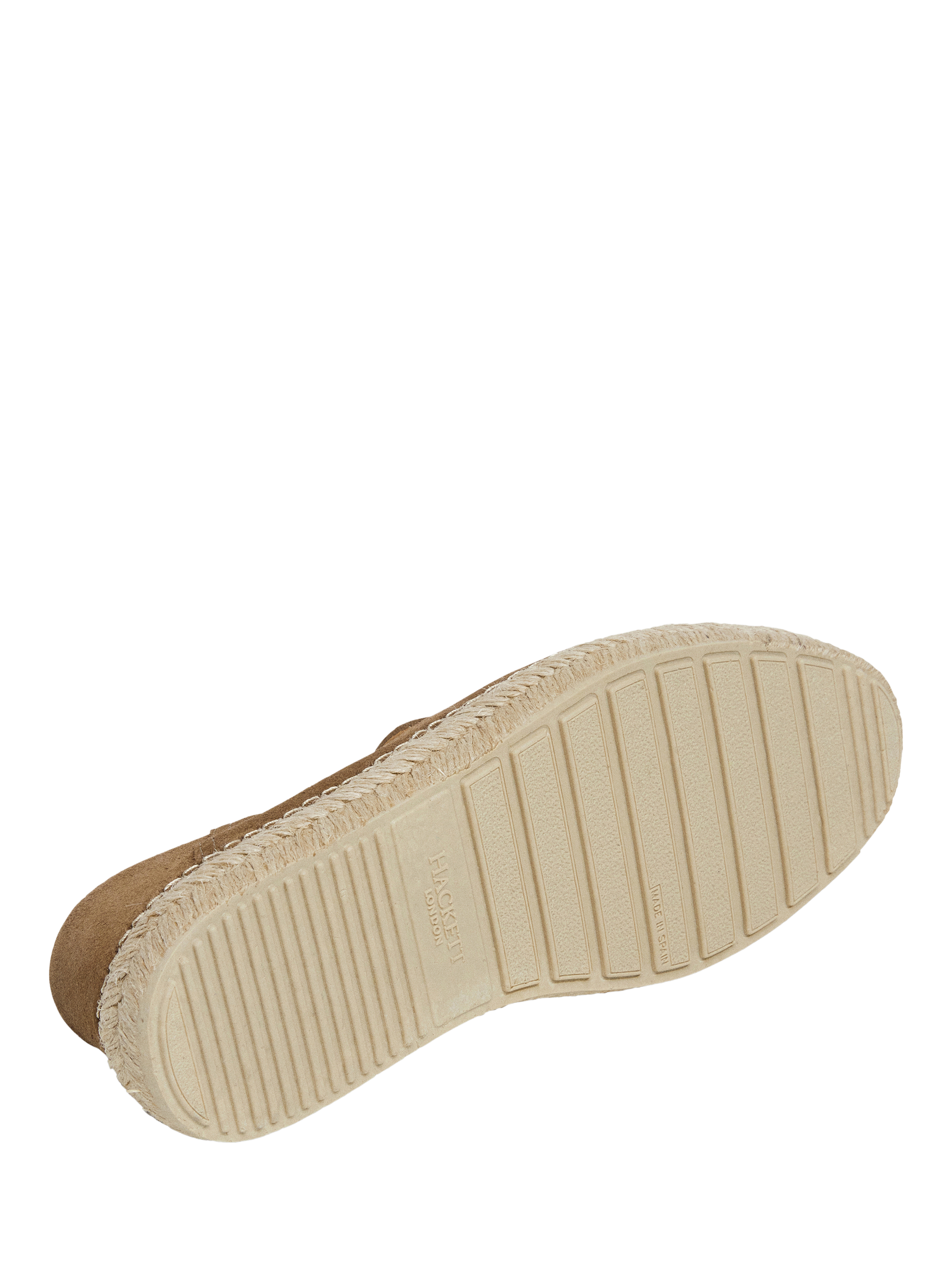 Product image 6 of 6, which shows Hackett London Suede Slip On Espadrille Shoes, Cognac Brown, 6