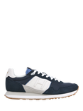 Hackett London Telfor Match Leather Blend Running Trainers, Marine Blue