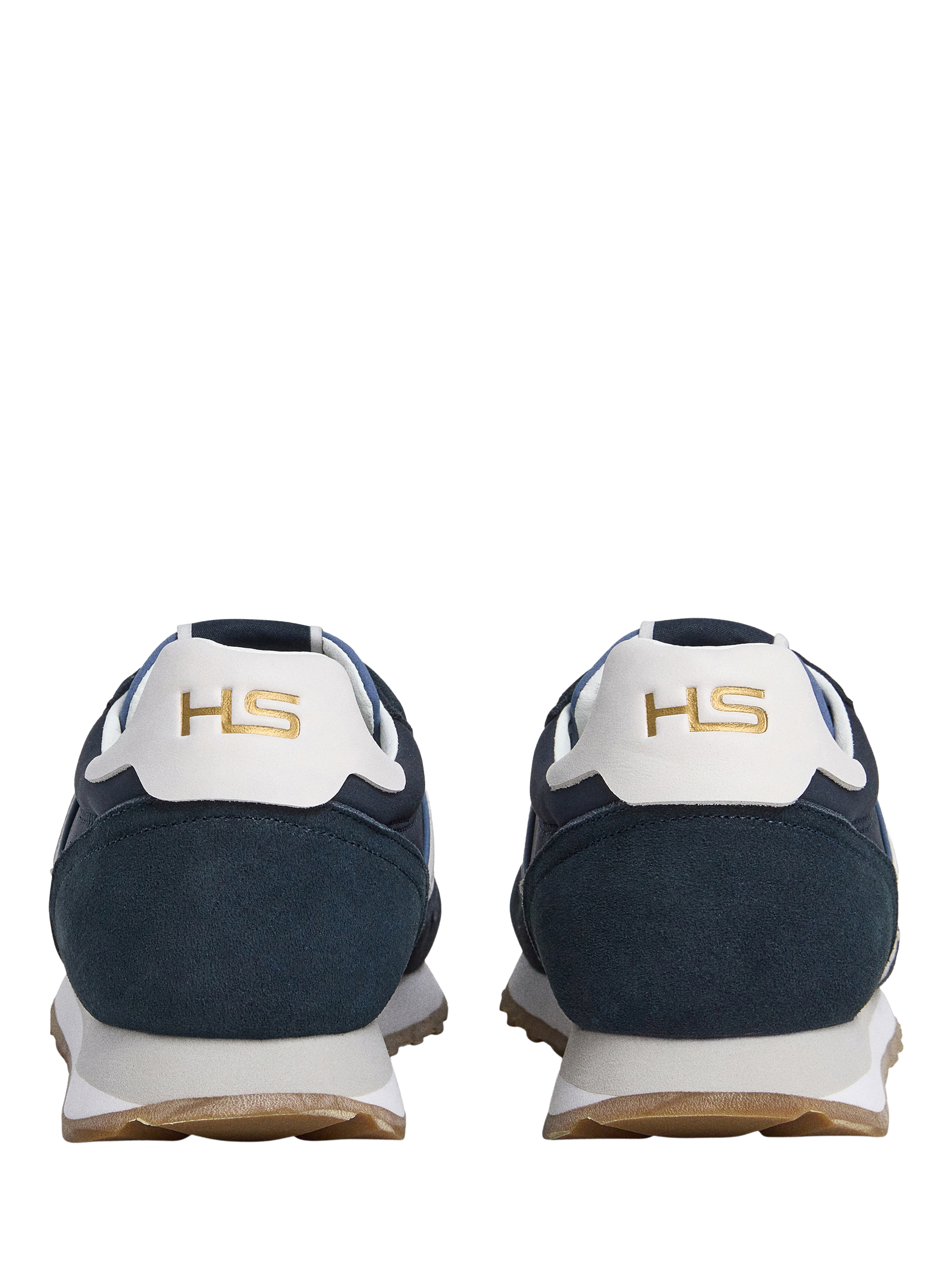 Product image 3 of 6, which shows Hackett London Telfor Match Leather Blend Running Trainers, Marine Blue, 6
