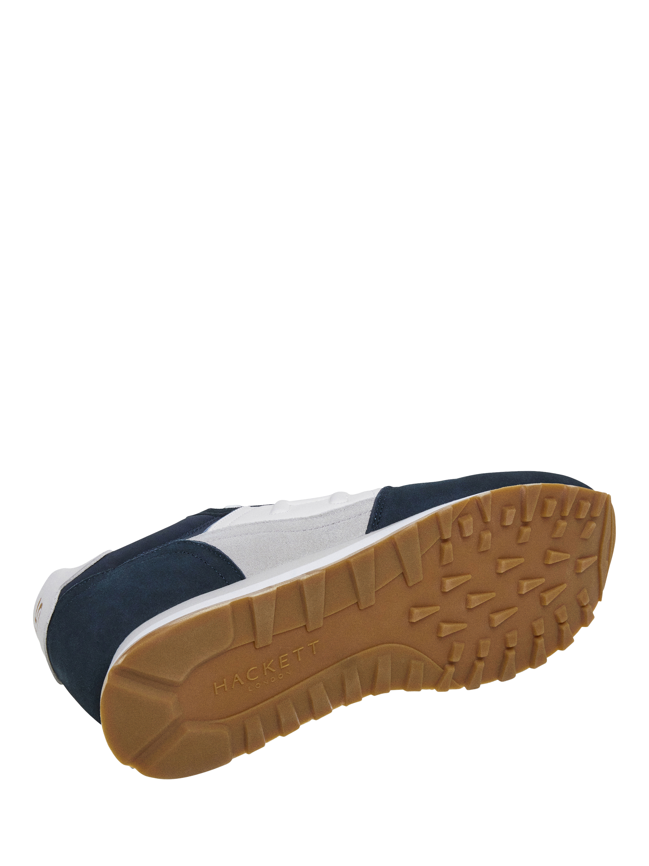 Product image 6 of 6, which shows Hackett London Telfor Match Leather Blend Running Trainers, Marine Blue, 6