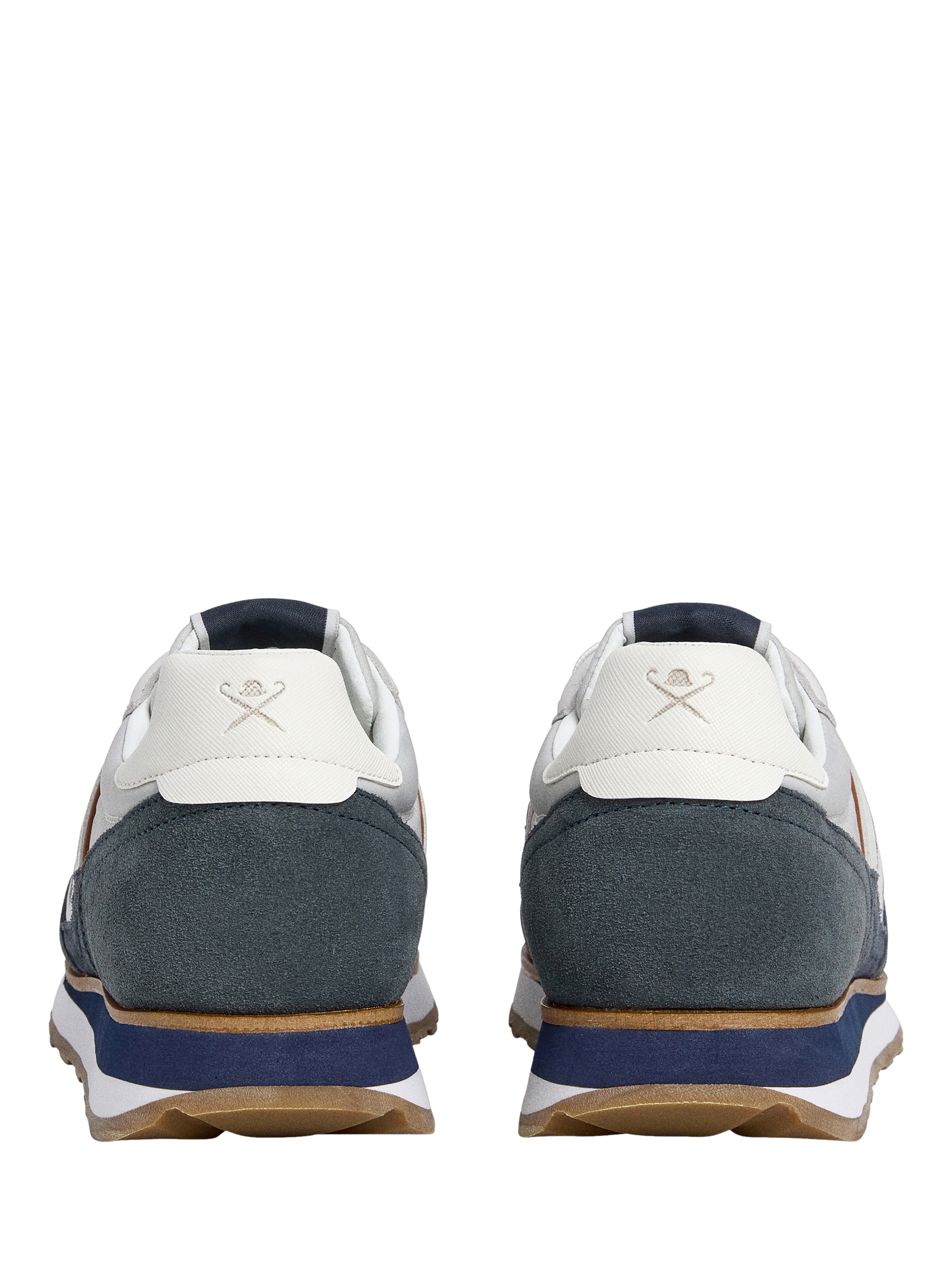Product image 3 of 6, which shows Hackett London Teflor Leather Blend Running Trainers, Marine Blue, 11