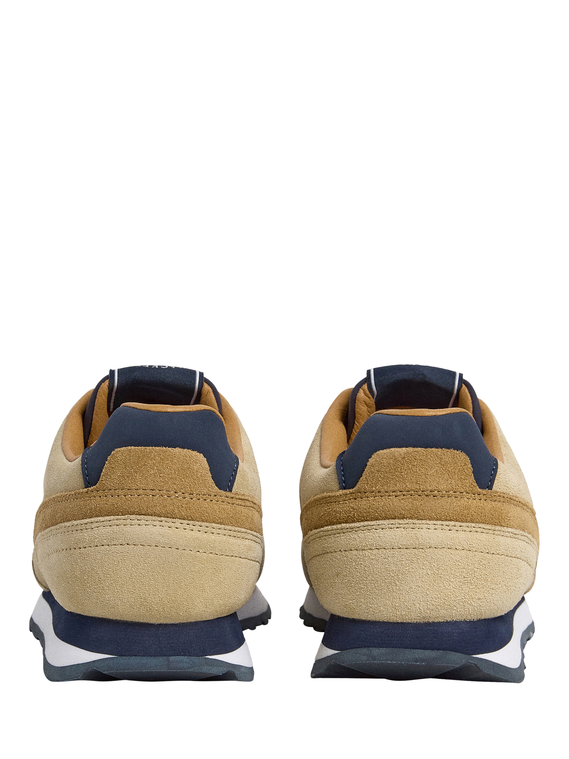 Product image 3 of 6, which shows Hackett London Hendfor Classic Suede Blend Running Trainers, Sand Beige, 6