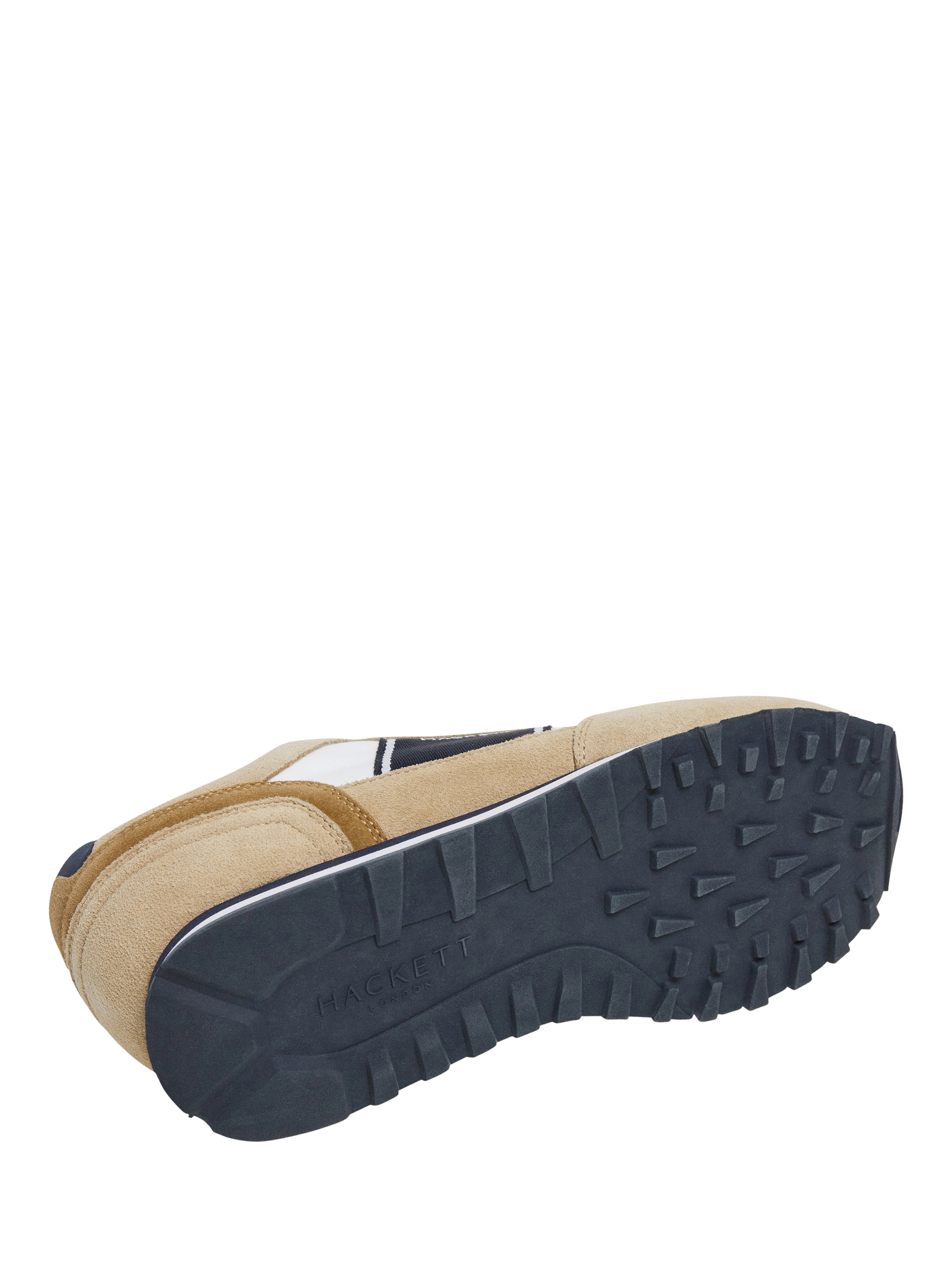 Product image 6 of 6, which shows Hackett London Hendfor Classic Suede Blend Running Trainers, Sand Beige, 6