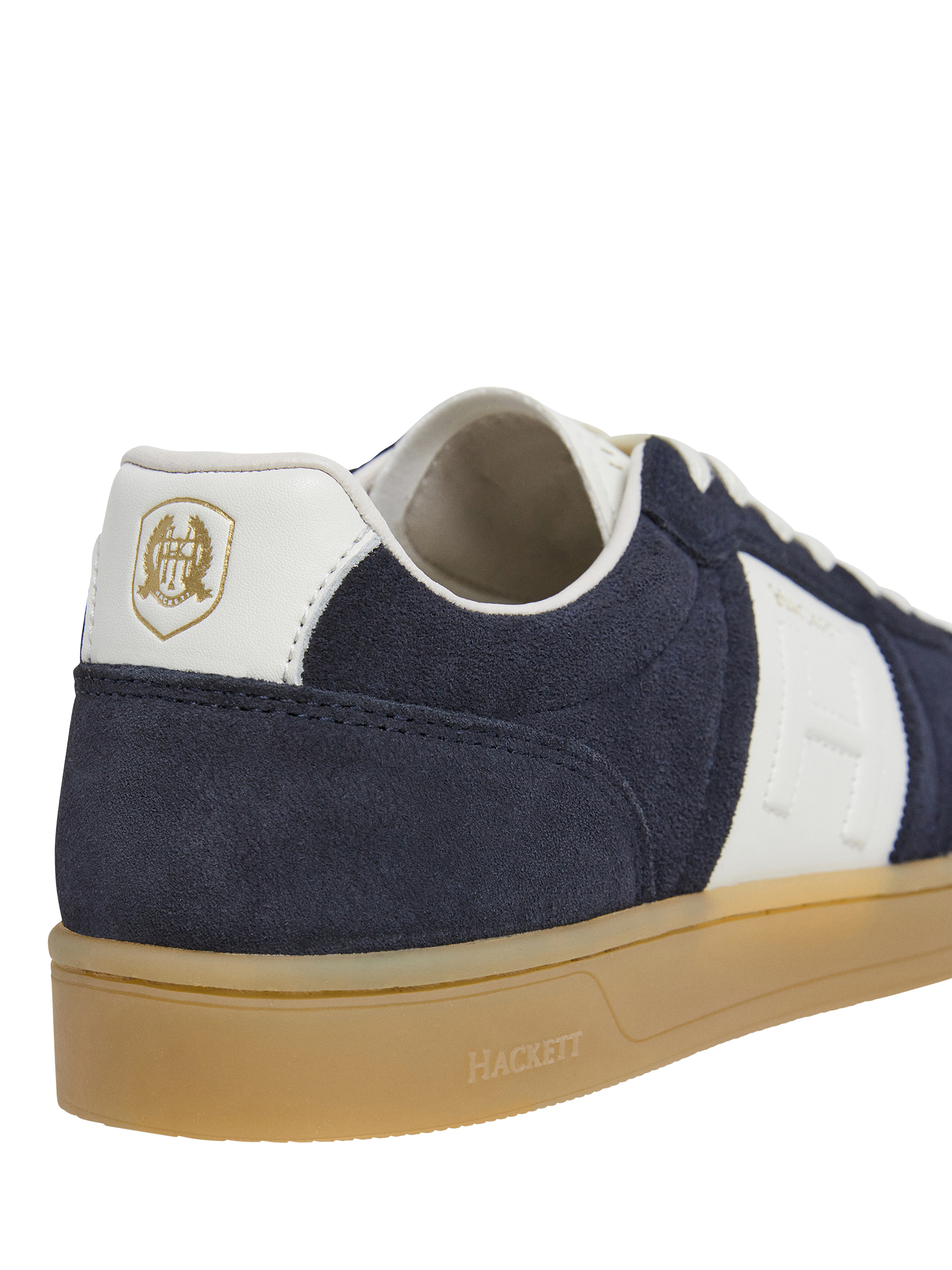 Product image 4 of 6, which shows Hackett London Harper Heritage Suede Trainers, Navy, 6