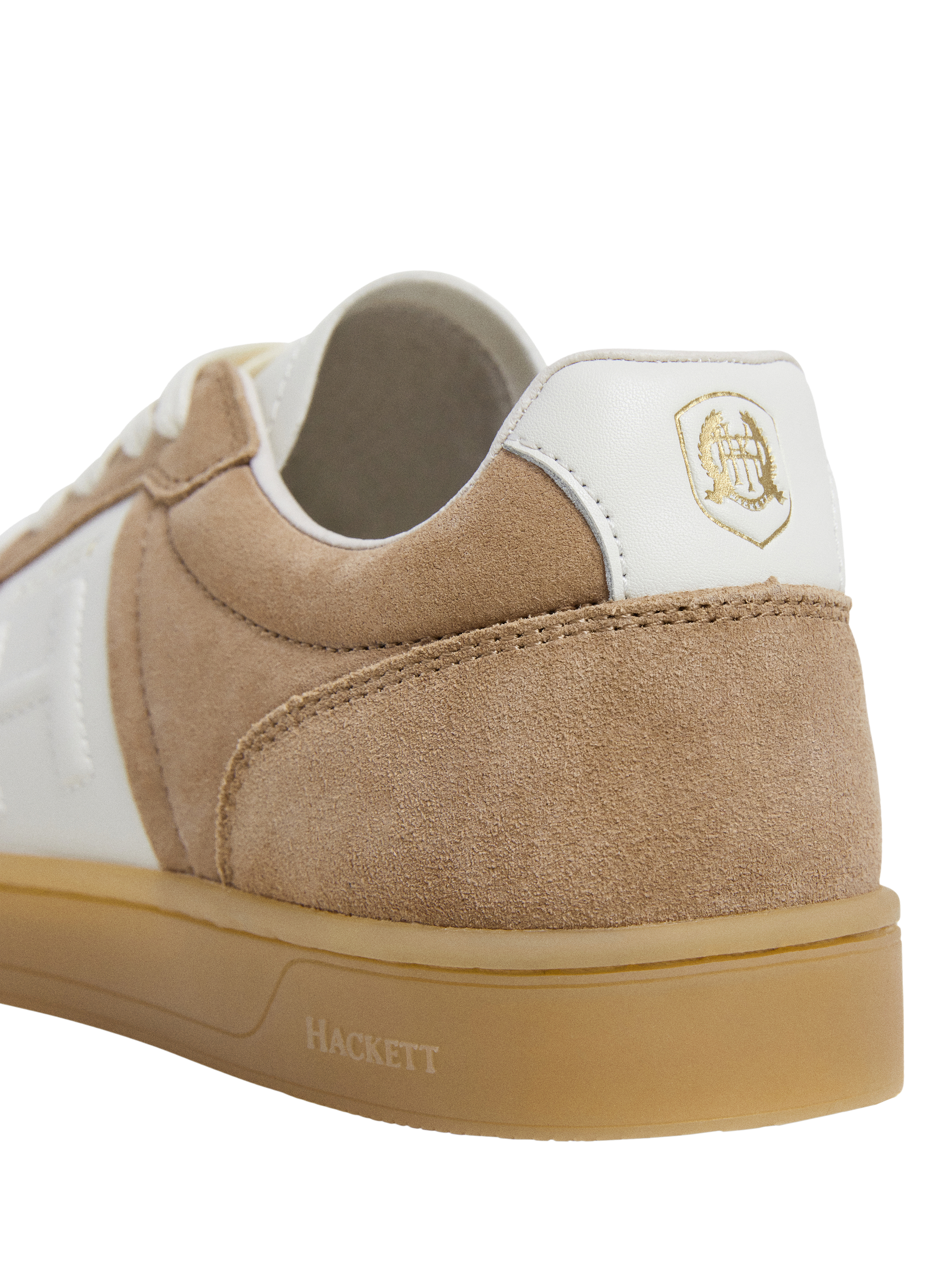 Product image 4 of 6, which shows Hackett London Harper Heritage Suede Trainers, Sand Beige, 6