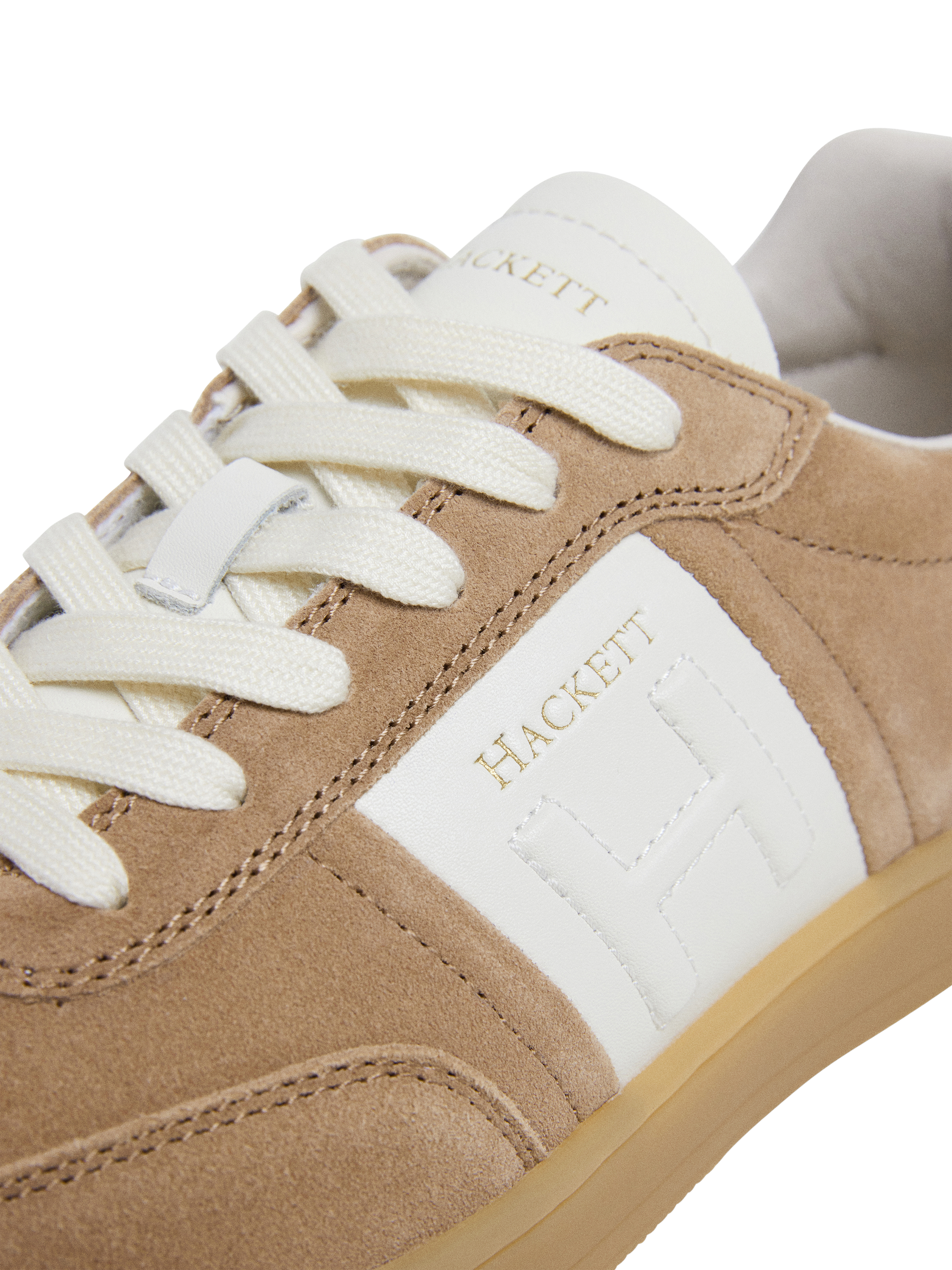 Product image 5 of 6, which shows Hackett London Harper Heritage Suede Trainers, Sand Beige, 6