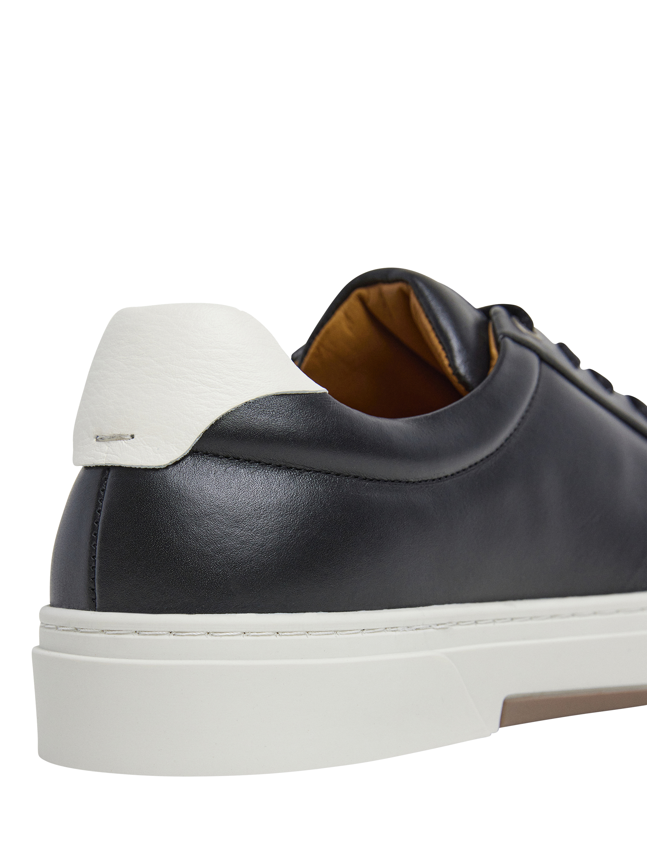 Product image 4 of 6, which shows Hackett London Hackney Lace Up Leather Trainers, Black, 6