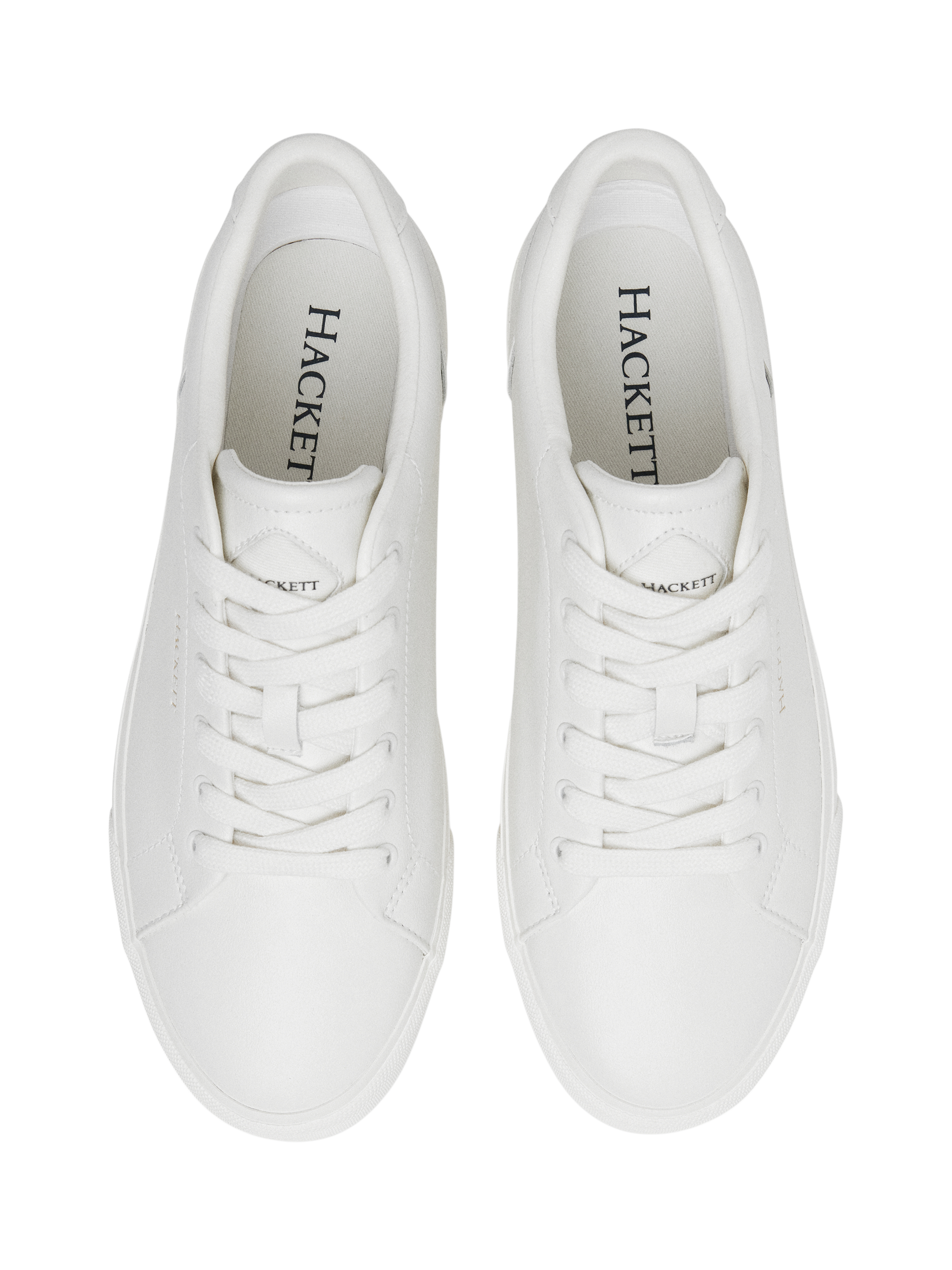 Product image 3 of 6, which shows Hackett London Blake One Leather Trainers, Off White, 11