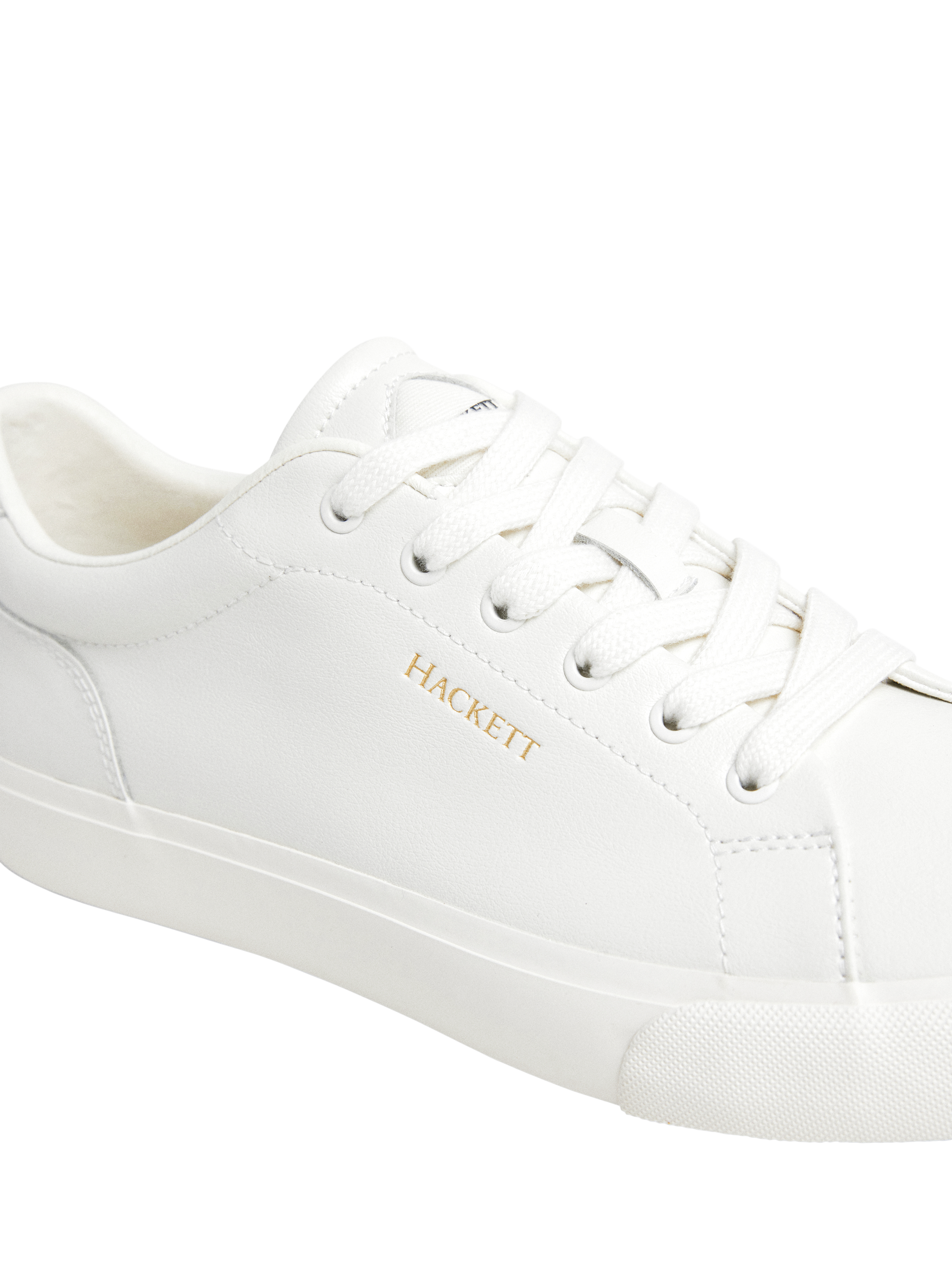 Product image 5 of 6, which shows Hackett London Blake One Leather Trainers, Off White, 11