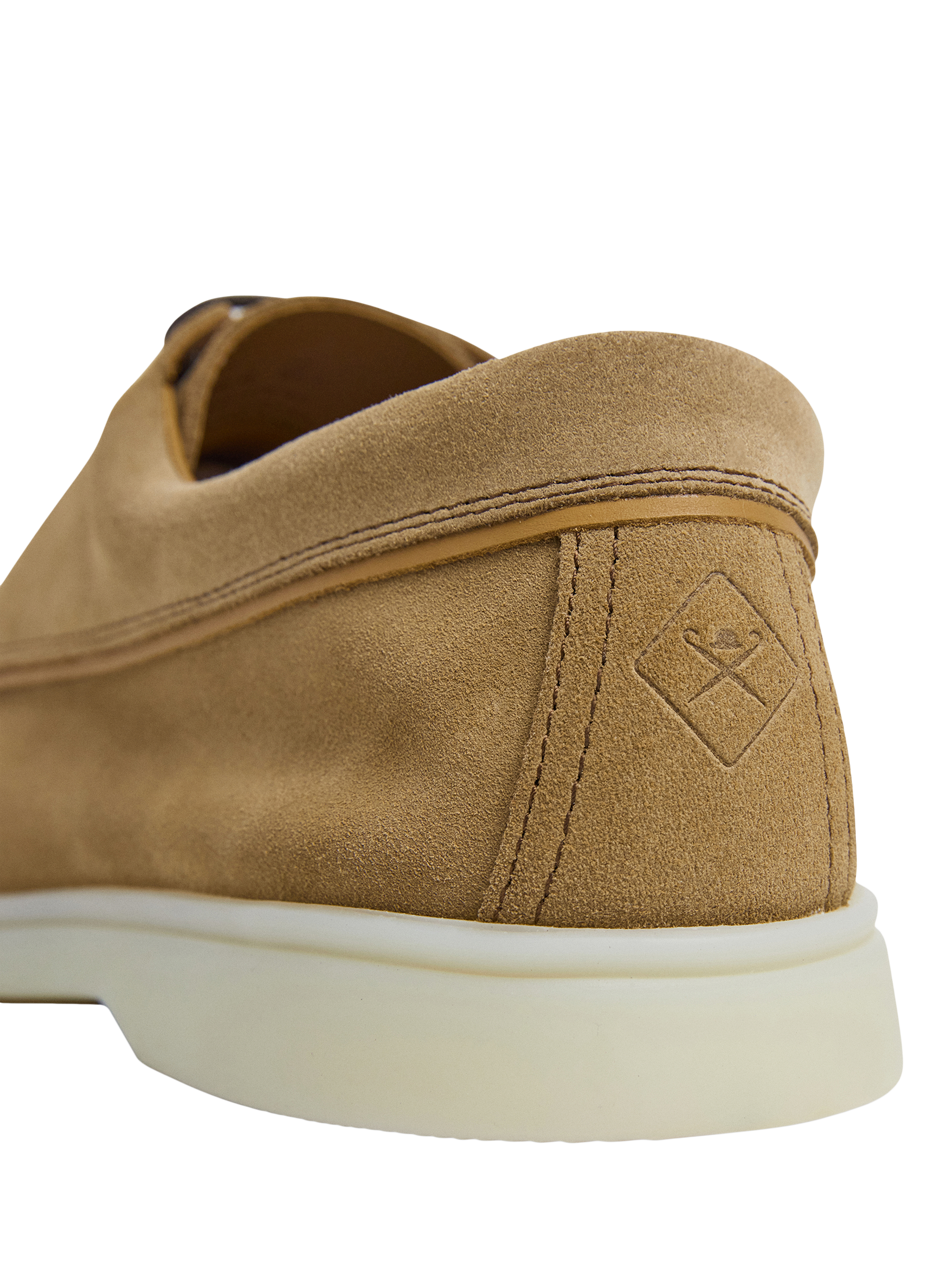 Product image 4 of 6, which shows Hackett London Martin Suede Lace Up Boat Shoes, Sand Beige, 6