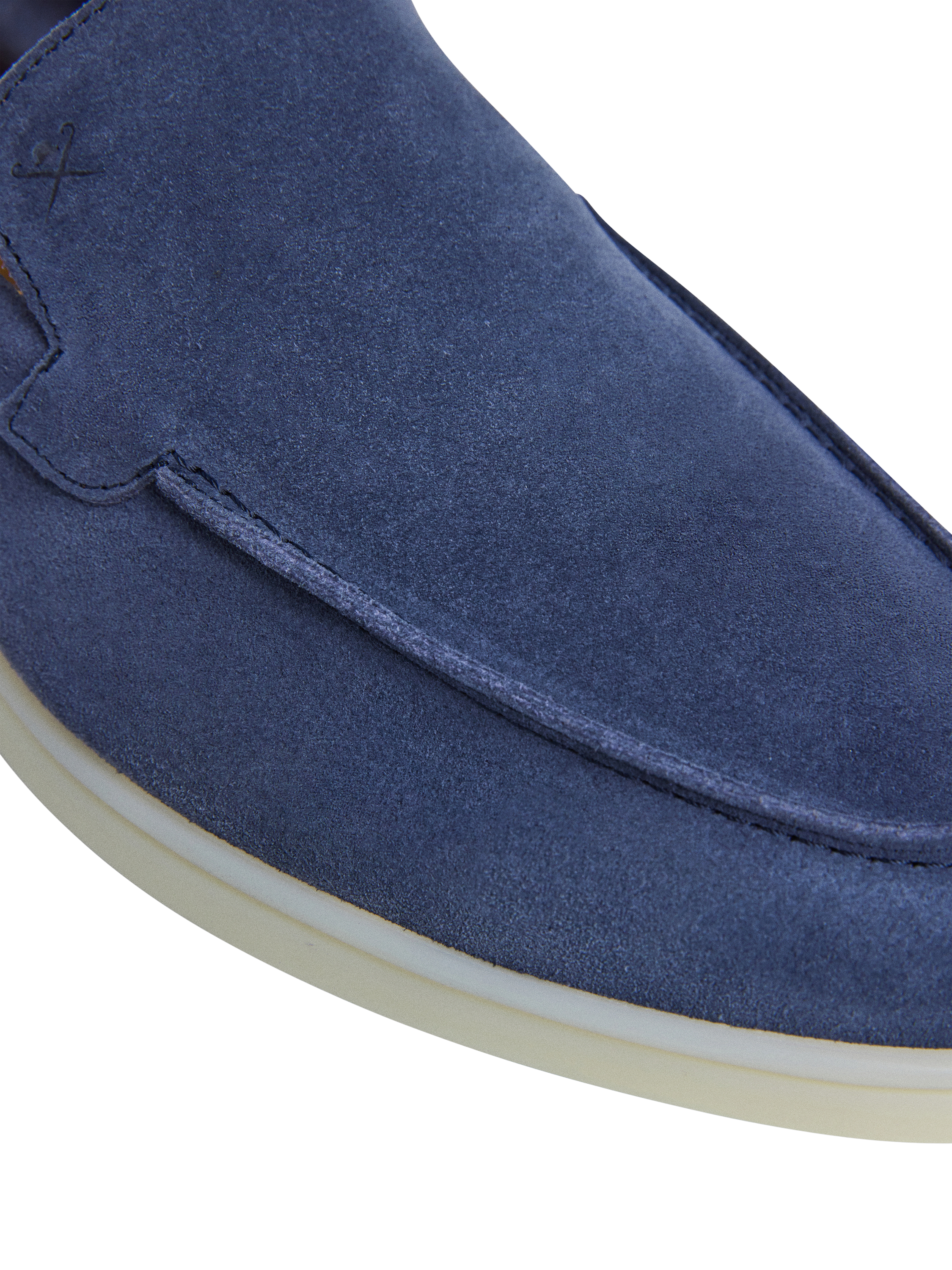 Product image 5 of 6, which shows Hackett London Martin Soft Suede Moccasin Shoes, Washed Navy Blue, 11