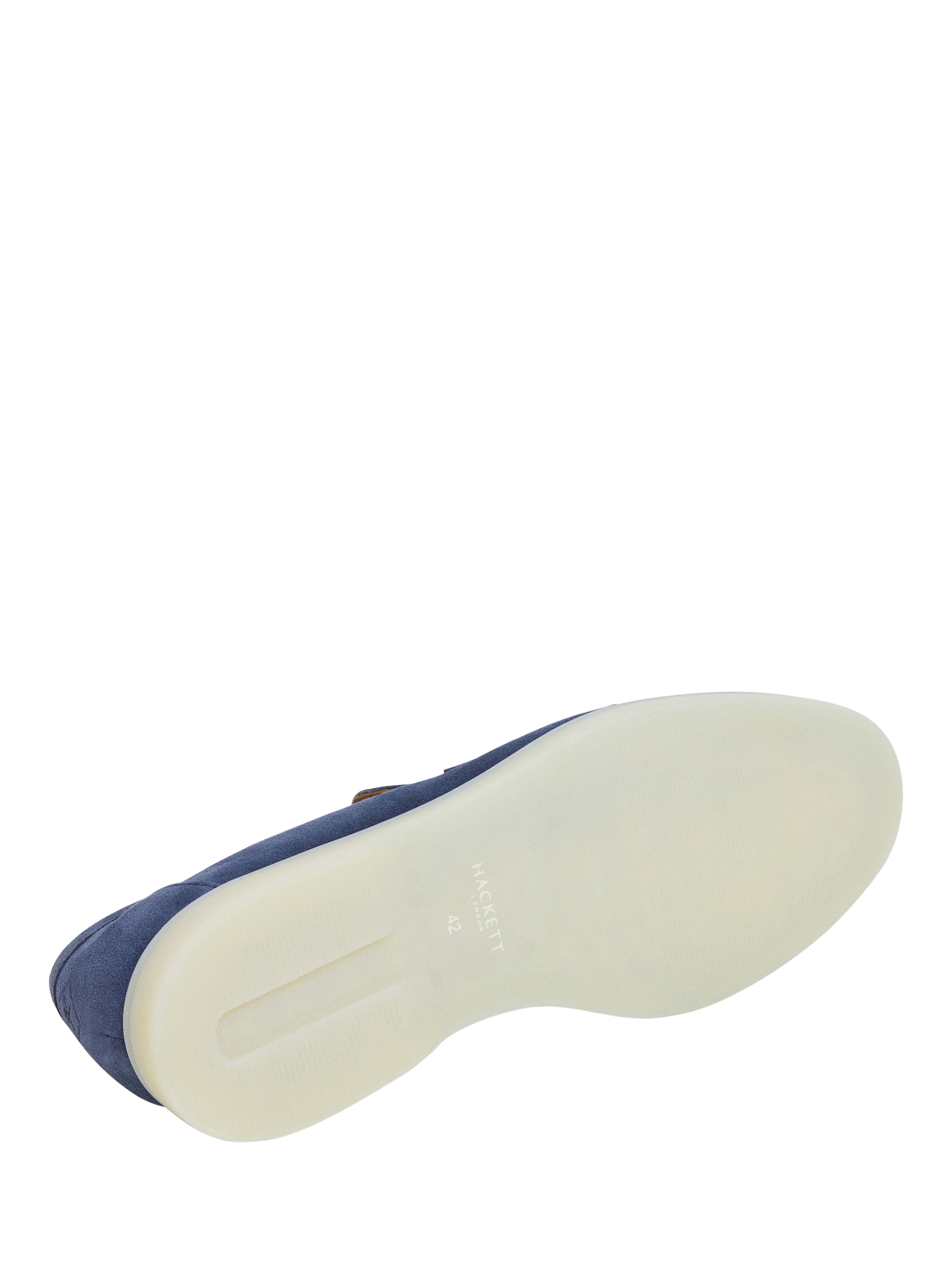 Product image 6 of 6, which shows Hackett London Martin Soft Suede Moccasin Shoes, Washed Navy Blue, 11