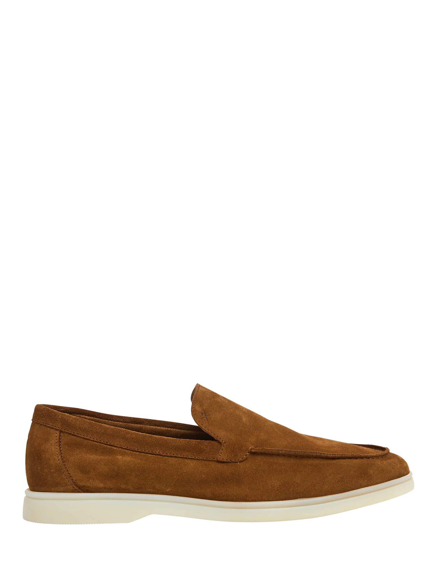 Product image 1 of 6, which shows Hackett London Martin Soft Suede Moccasin Shoes, Nut Brown, 11