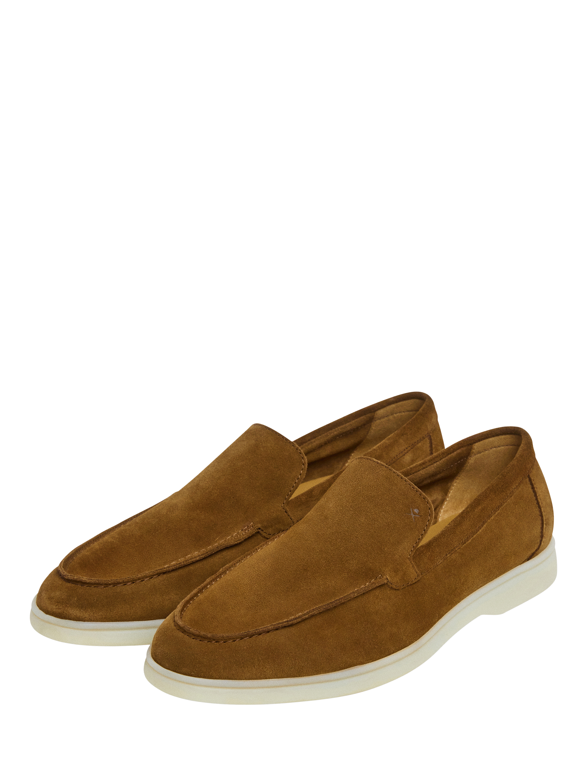Product image 2 of 6, which shows Hackett London Martin Soft Suede Moccasin Shoes, Nut Brown, 11