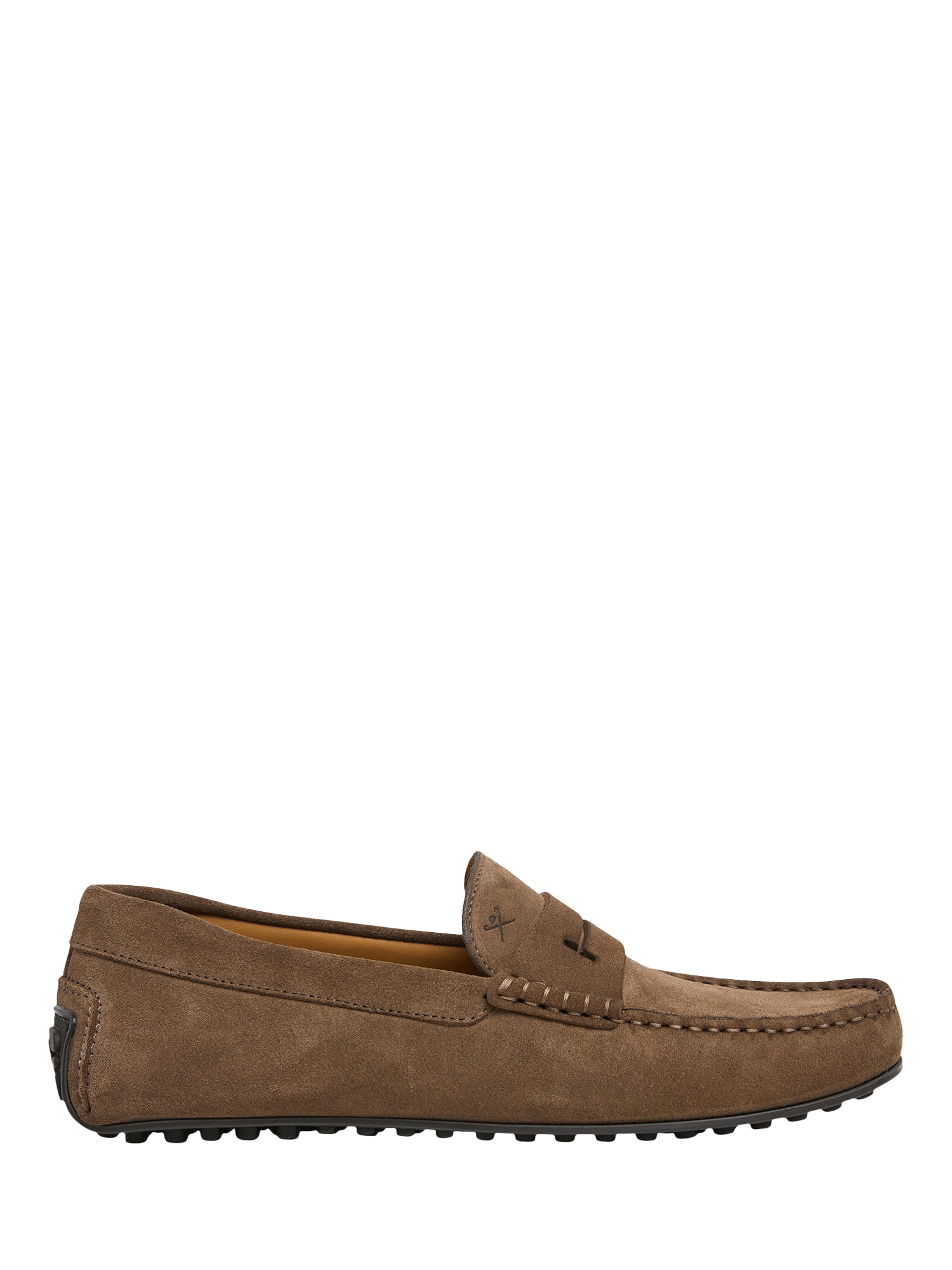 Product image 1 of 6, which shows Hackett London Driver Suede Loafers, Toffee Brown, 6