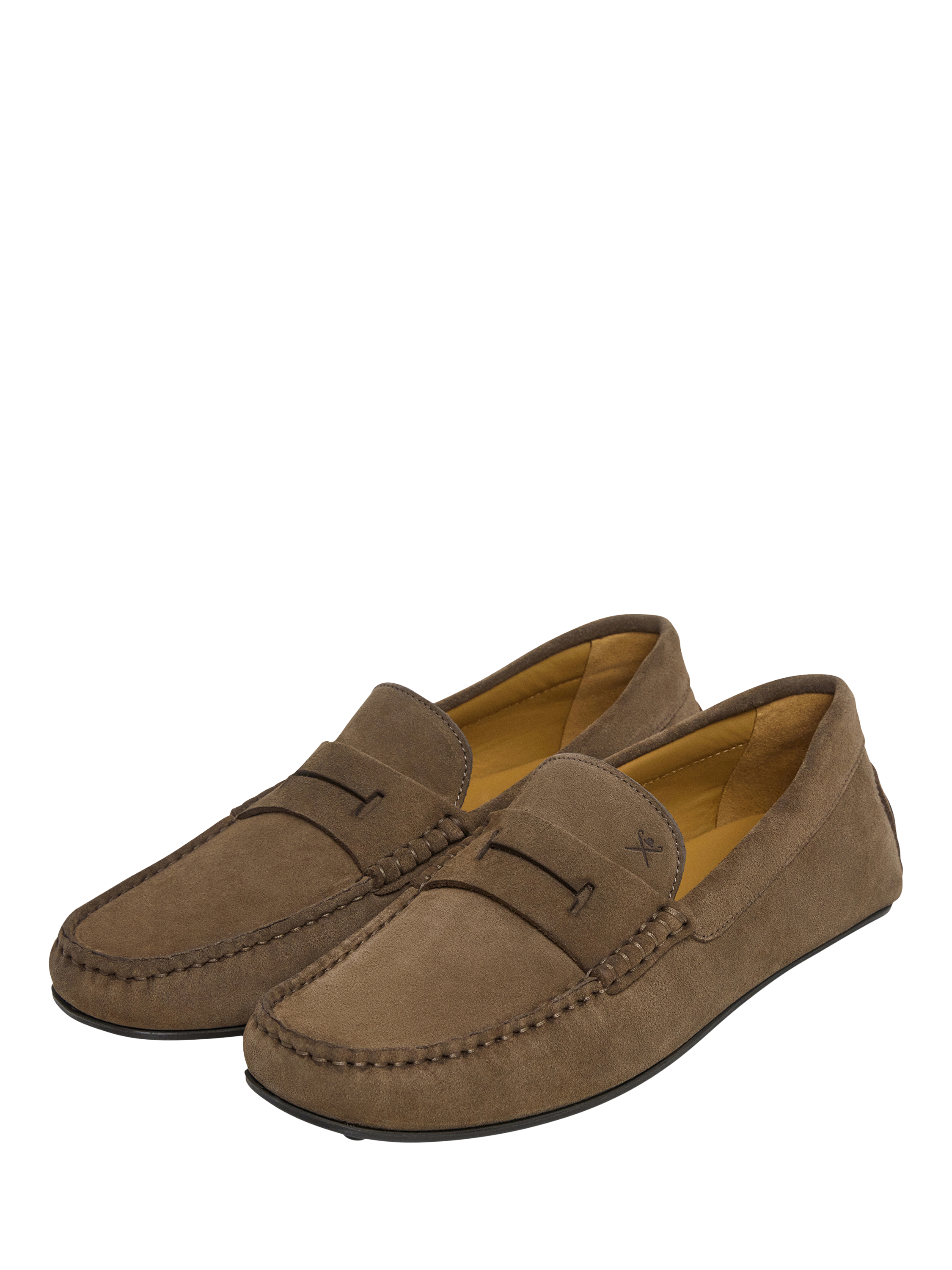 Product image 2 of 6, which shows Hackett London Driver Suede Loafers, Toffee Brown, 6