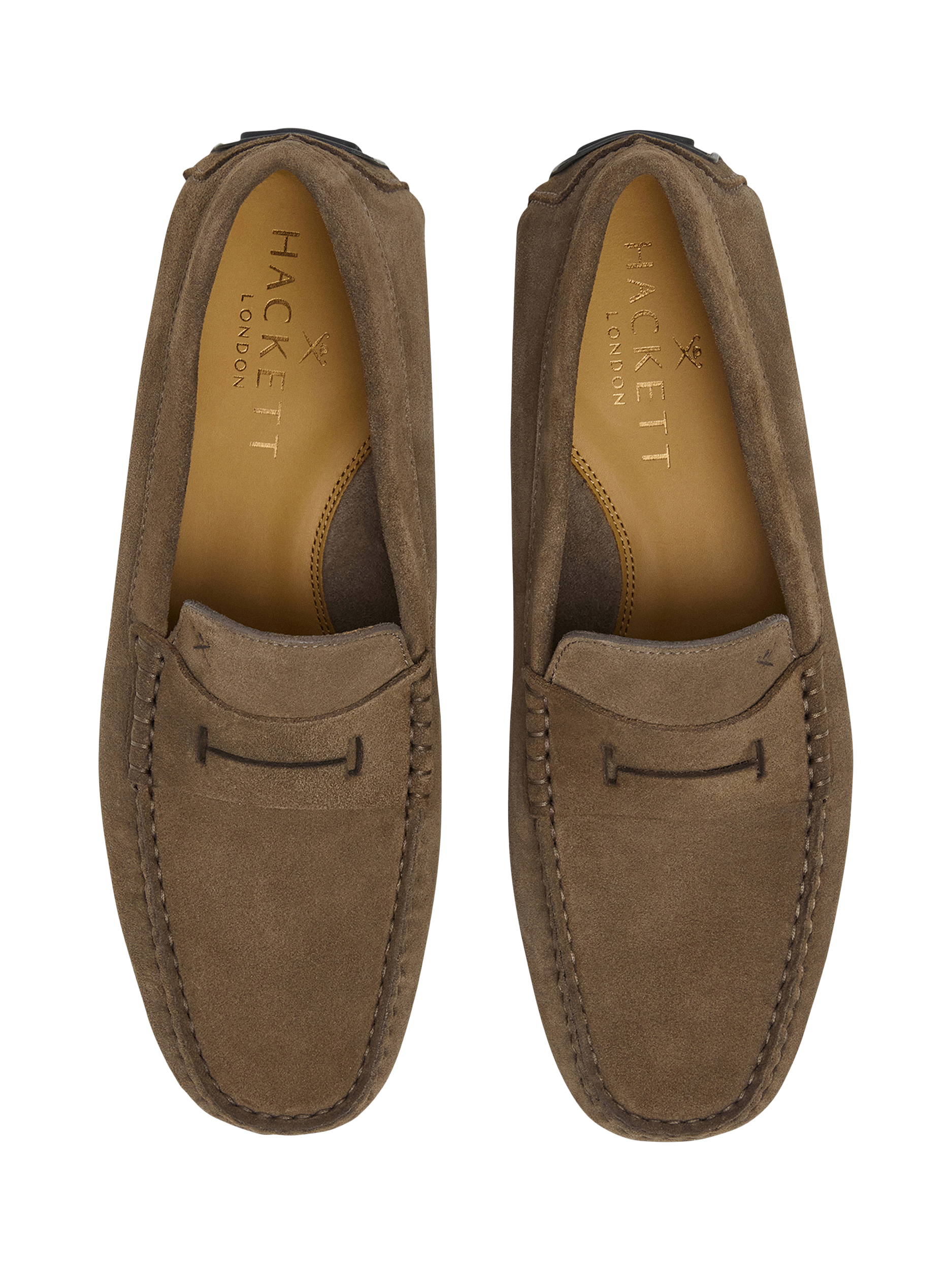 Product image 4 of 6, which shows Hackett London Driver Suede Loafers, Toffee Brown, 6
