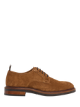 Hackett London Egmont Fine Suede Derby Shoes, Nut Brown