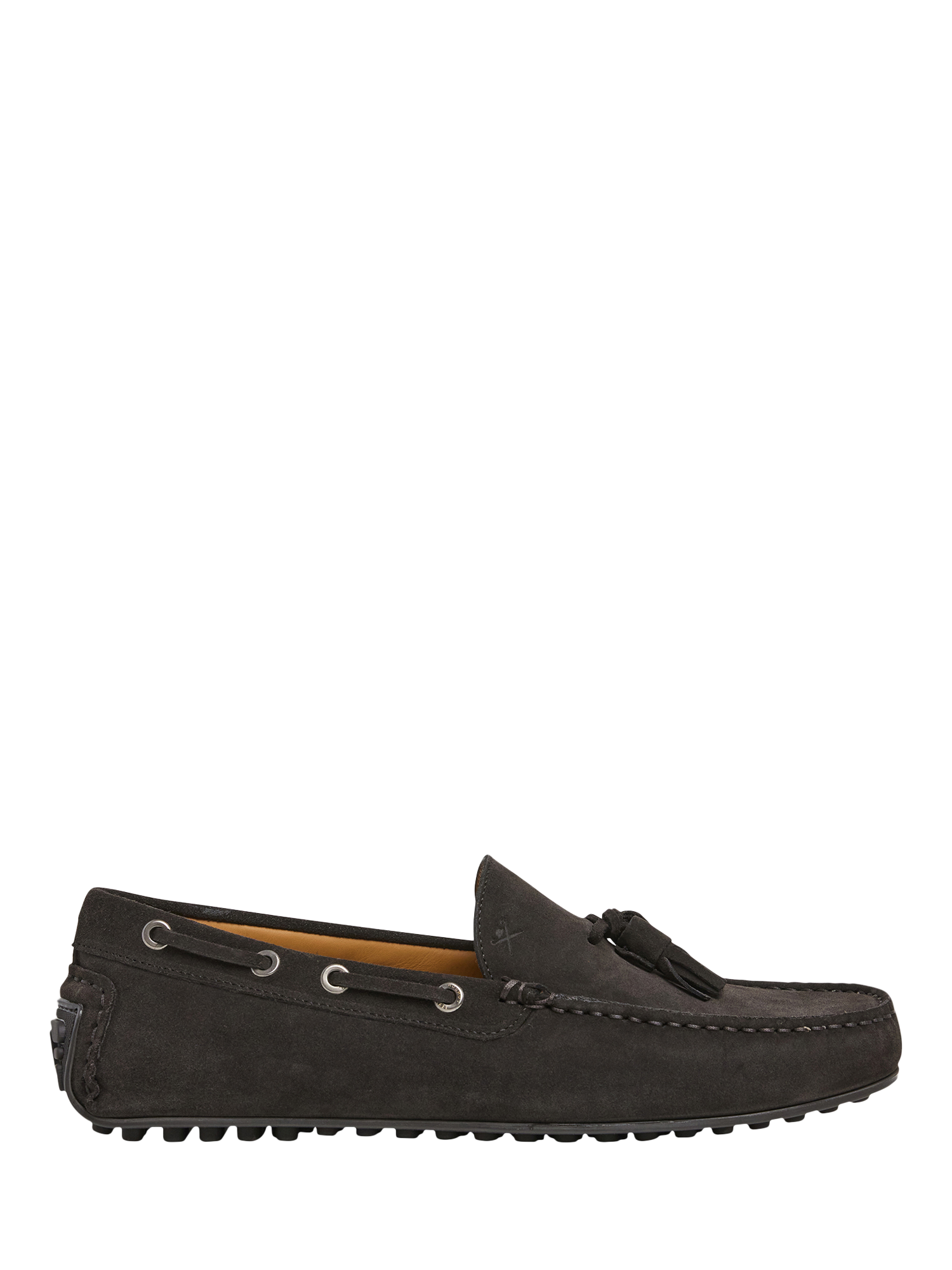 Product image 1 of 6, which shows Hackett London Driver Suede Tassel Loafers, Dark Brown, 6