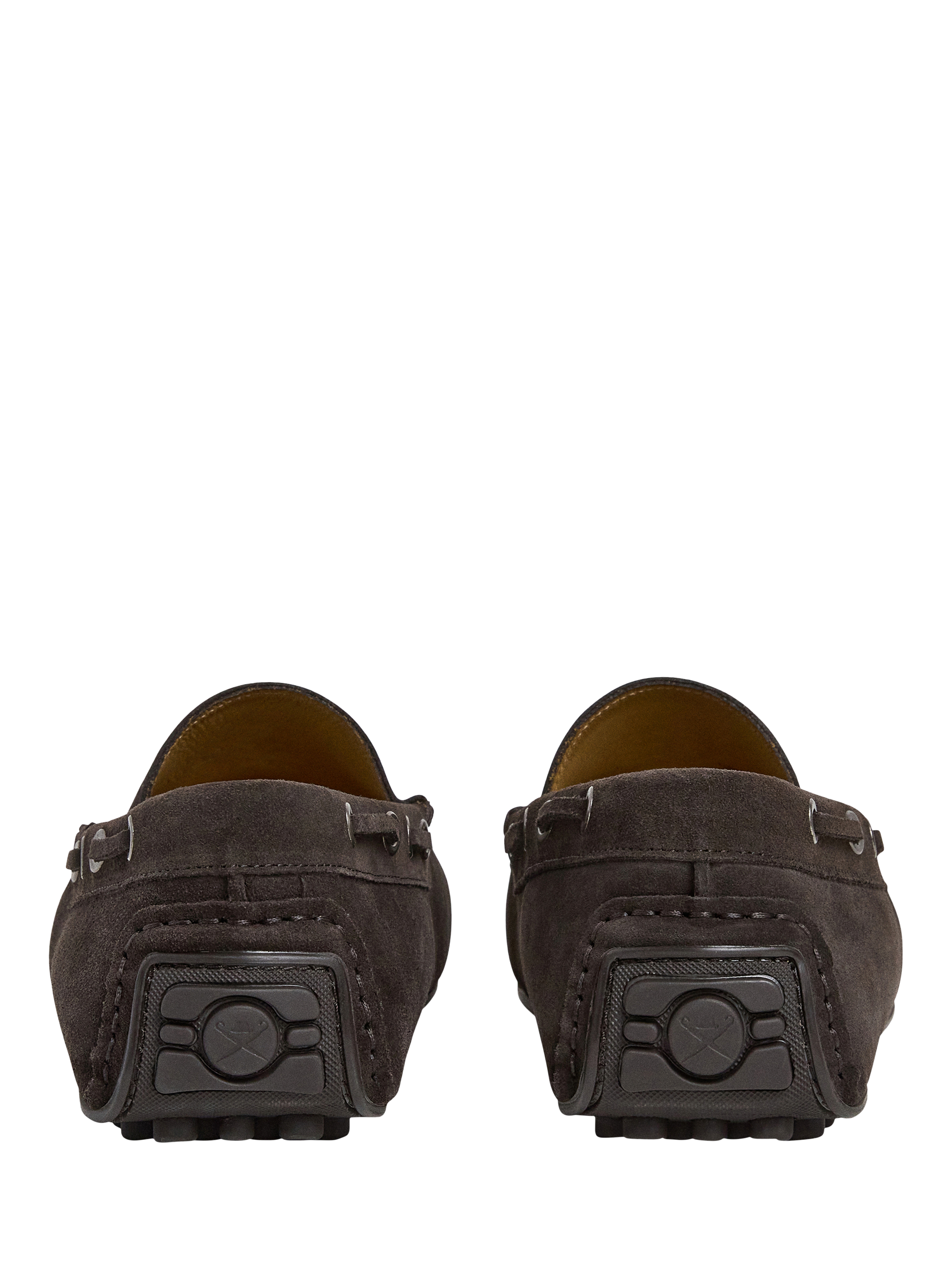 Product image 3 of 6, which shows Hackett London Driver Suede Tassel Loafers, Dark Brown, 6