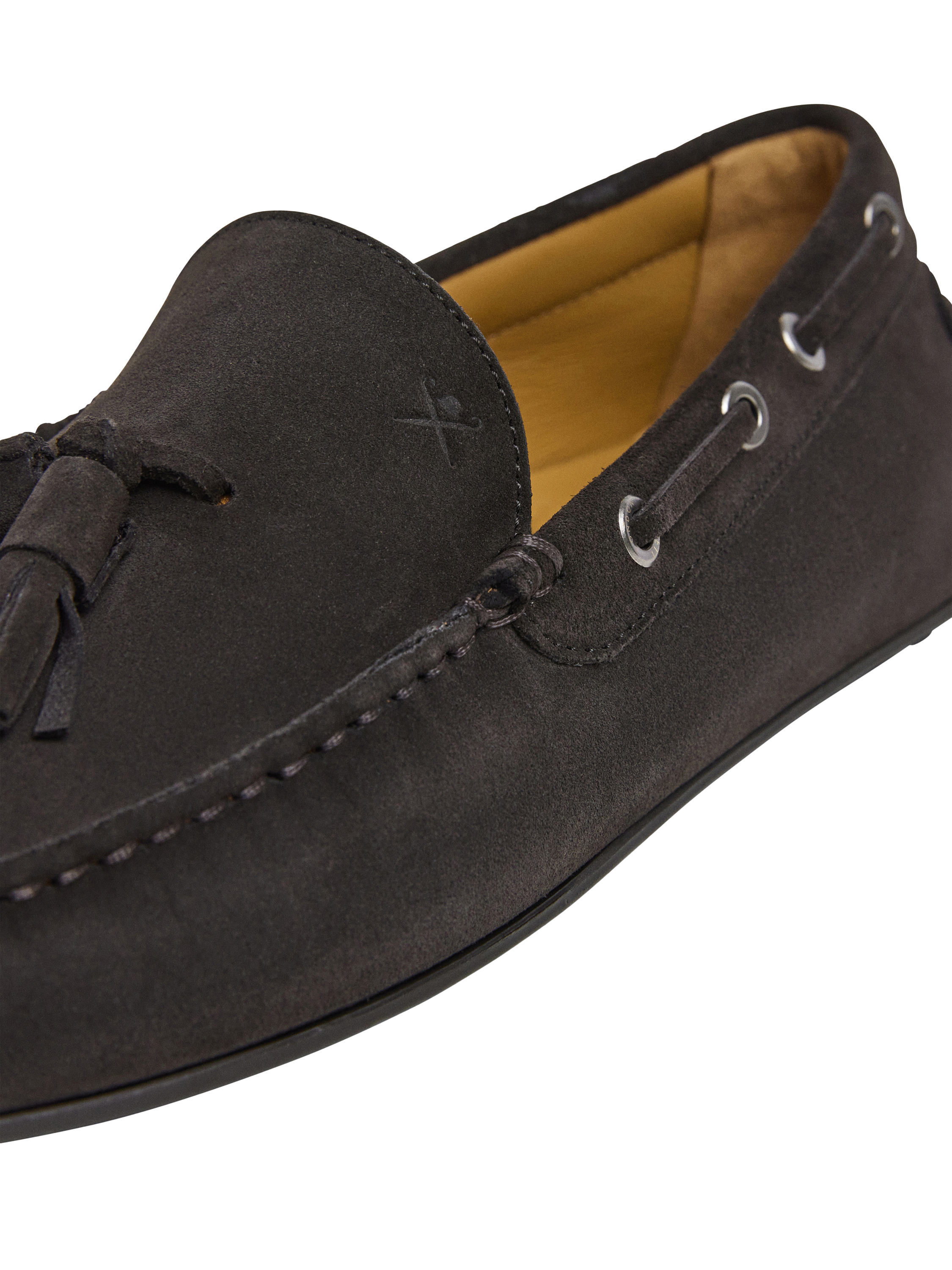 Product image 5 of 6, which shows Hackett London Driver Suede Tassel Loafers, Dark Brown, 6