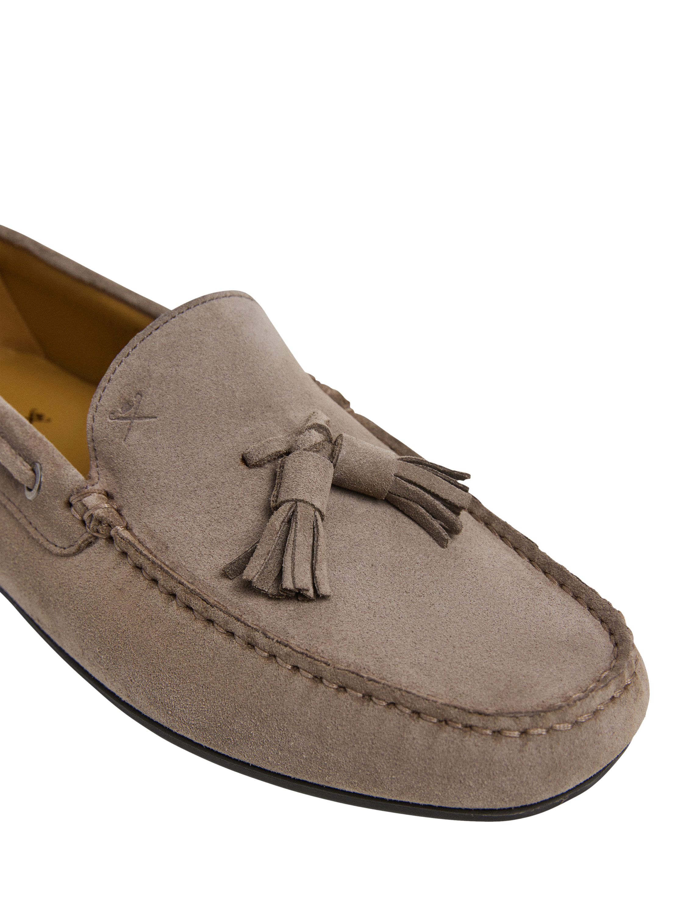 Product image 5 of 6, which shows Hackett London Driver Suede Tassel Loafers, Concrete Beige, 6