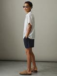 Reiss Kids' Cliff Drawstring Swim Shorts, Navy
