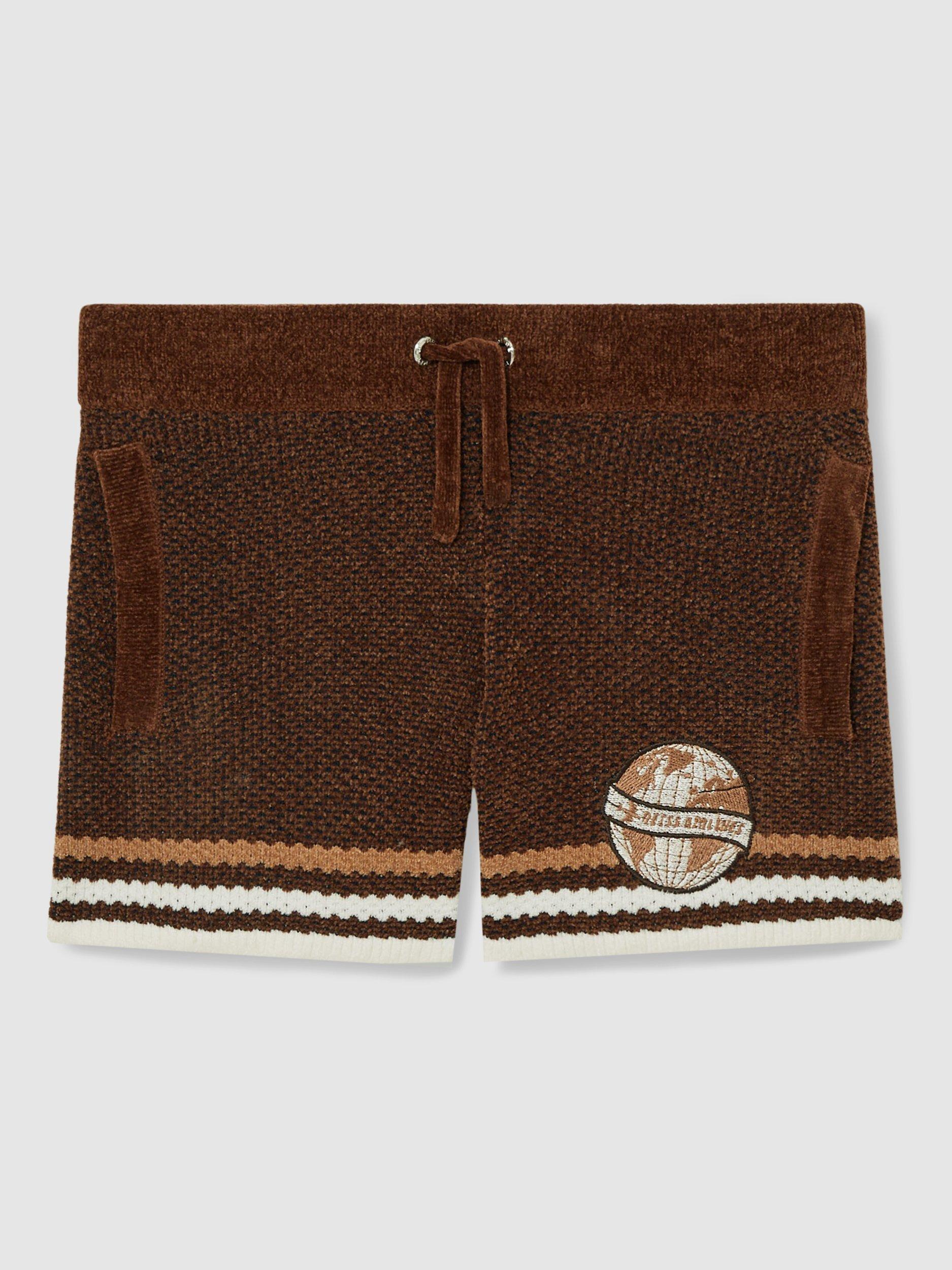 Product image 2 of 4, which shows Reiss Kids' Pete Shorts, Brown, 3-4 years