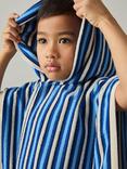 Reiss Kids' Pico Stripe Hooded Towel, Blue Multi