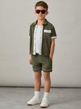 Reiss Kids' Selvio Shorts, Green Multi