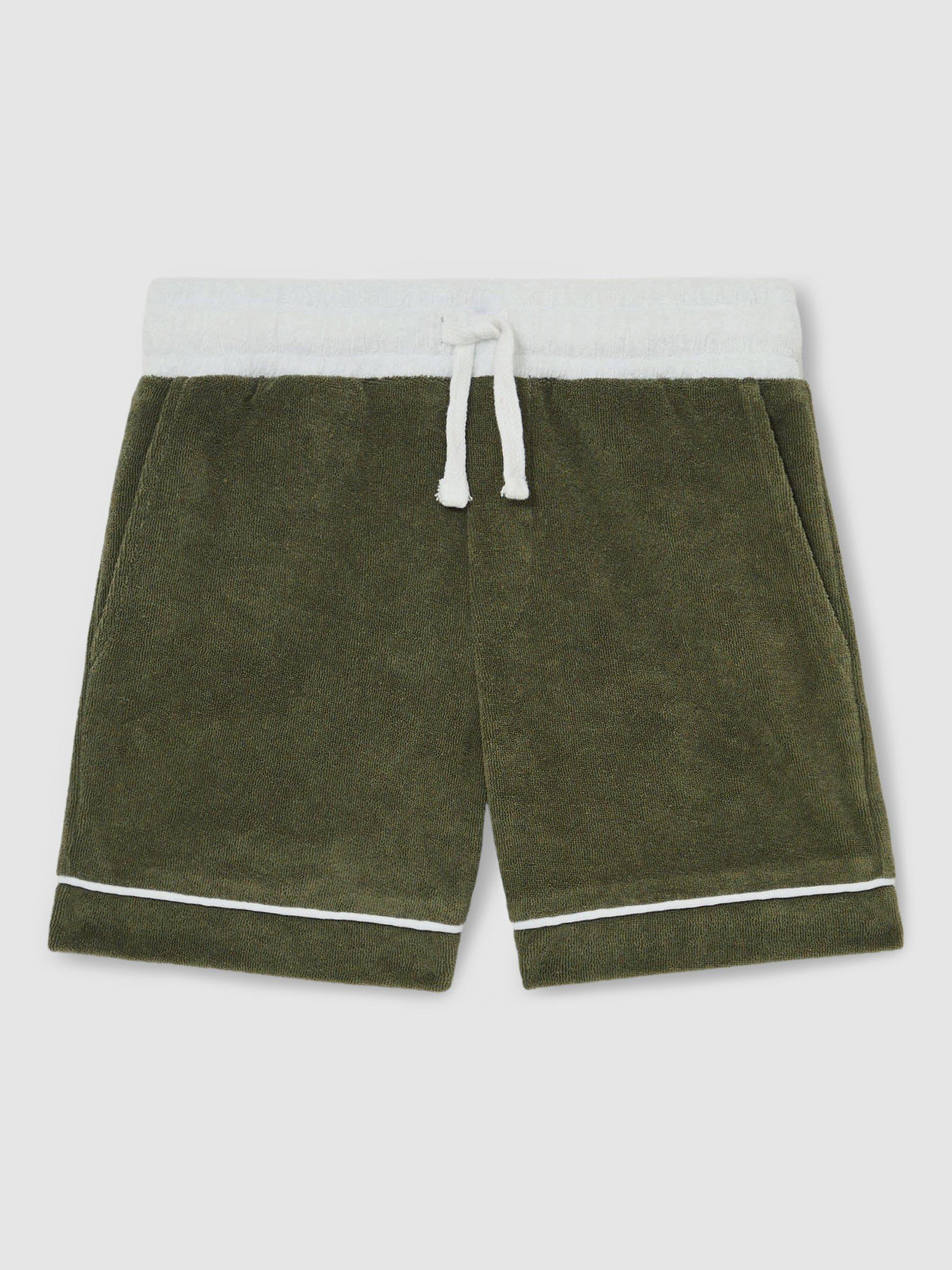 Product image 4 of 5, which shows Reiss Kids' Selvio Shorts, Green Multi, 3-4 years